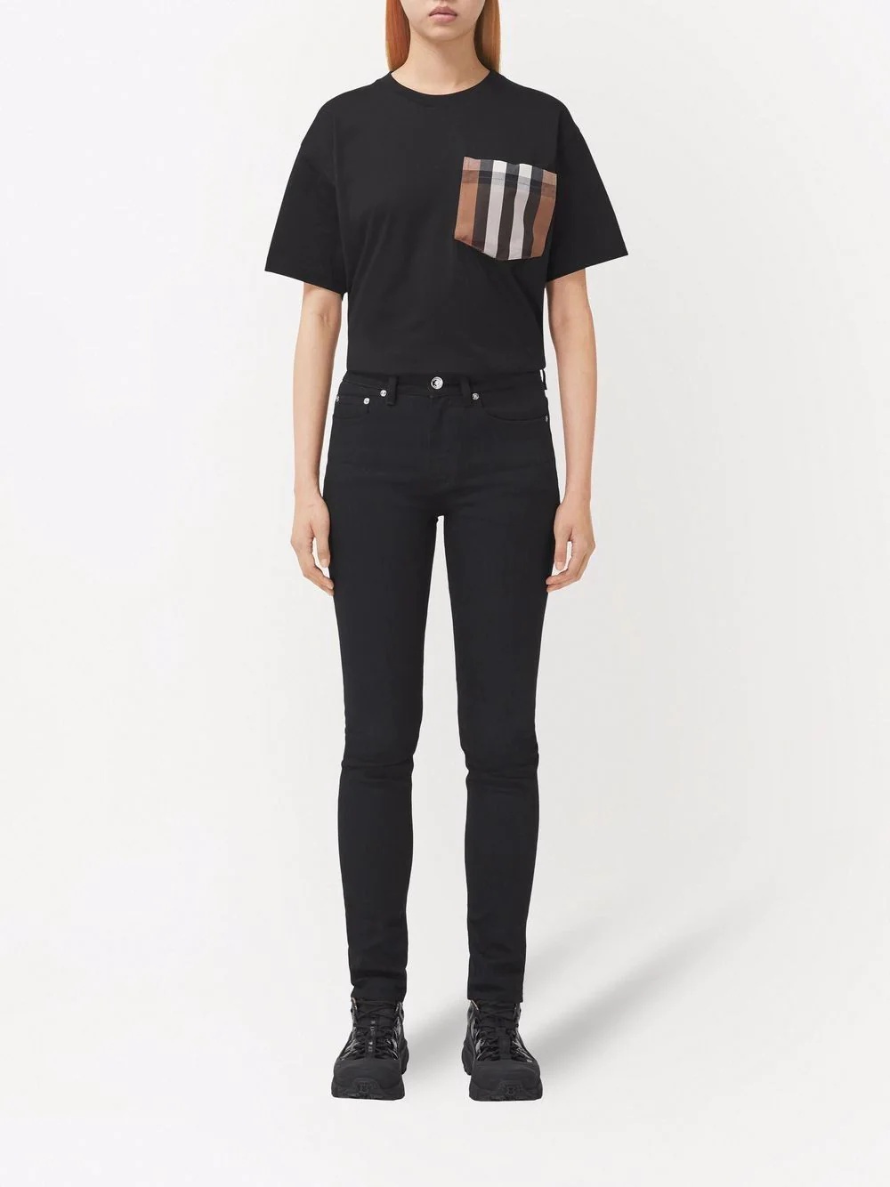 check-pocket T-shirt - 2