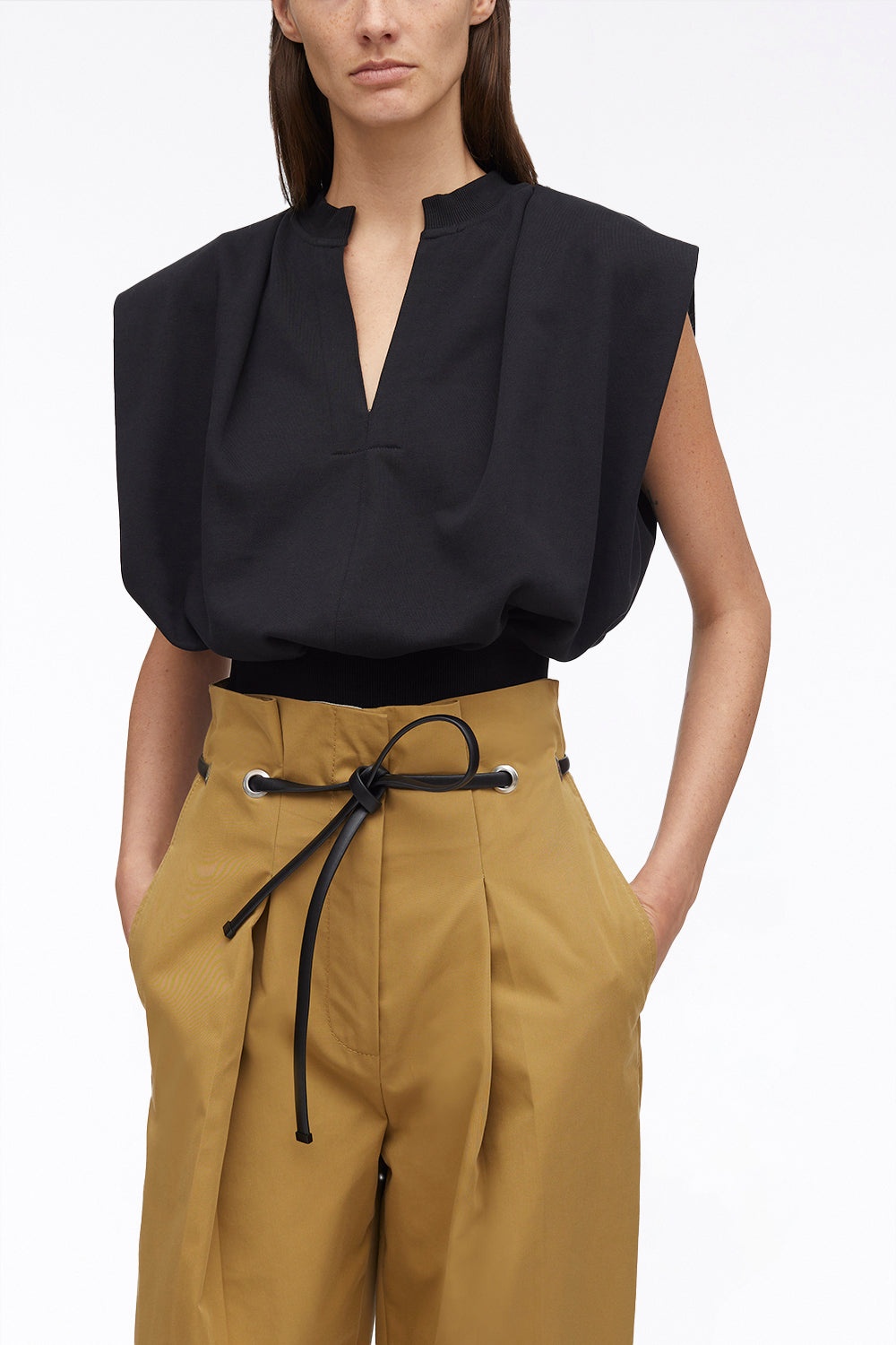 Origami Paperbag-Waist Cropped Trousers - 5