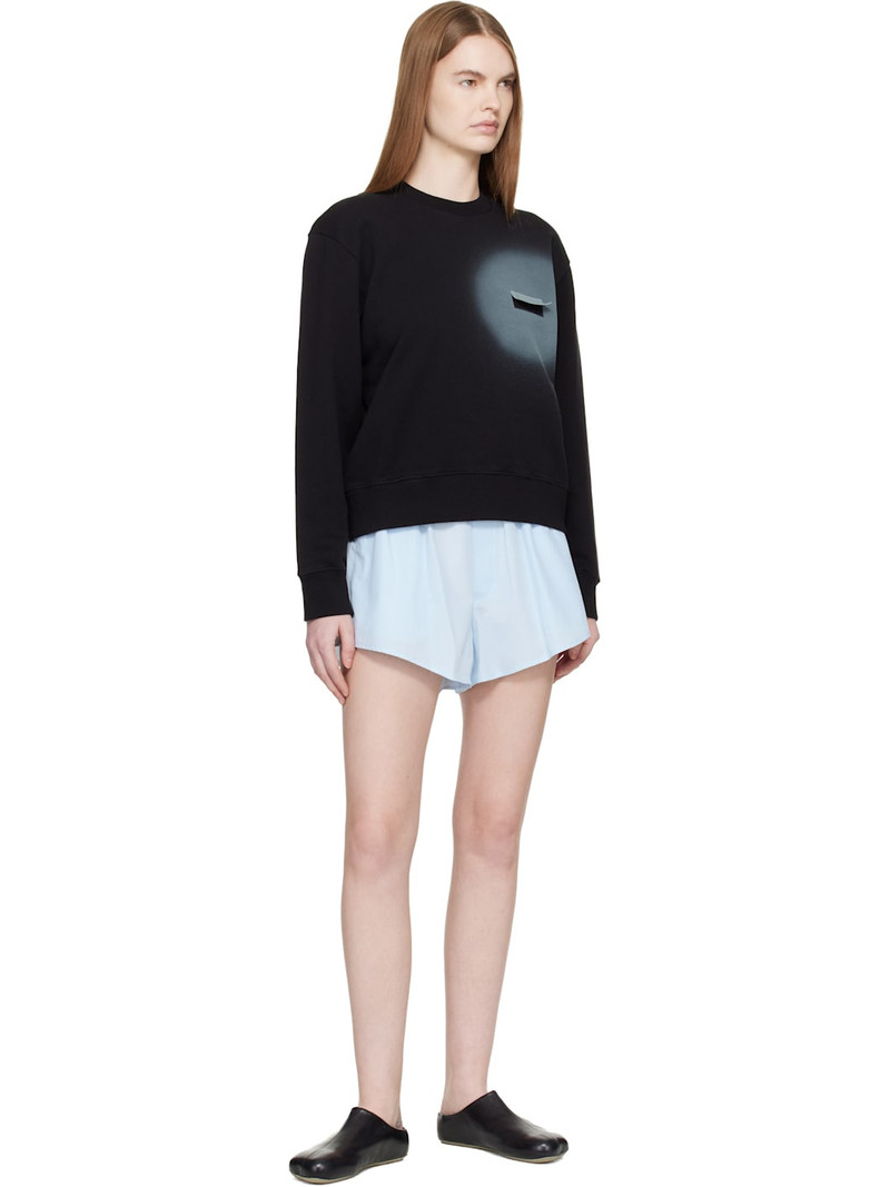 MM6 Maison Margiela Black Unbrushed Cotton Sweatshirt outlook