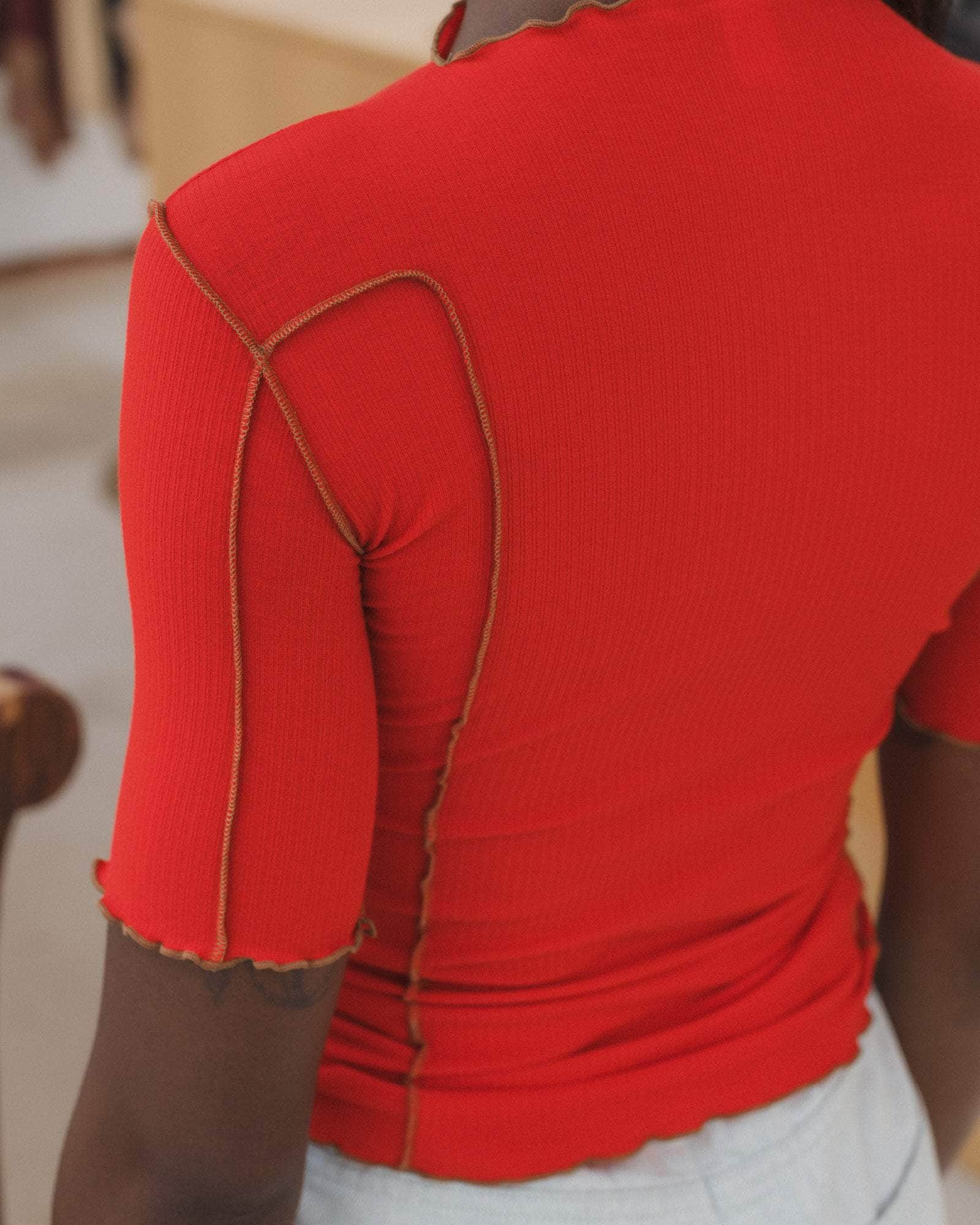 Omato 3/4 Tee Shirt - Fine Organic Cotton Rib - 3