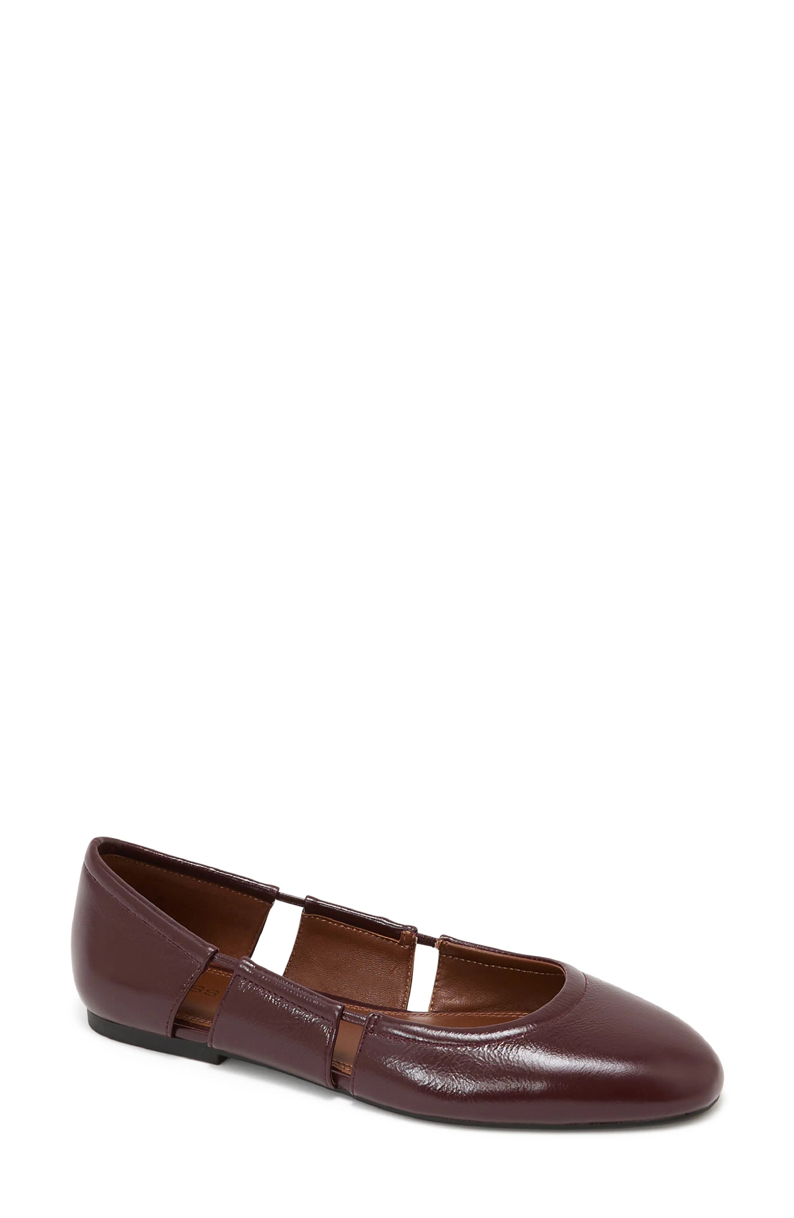 Reiss Leona Cutout Ballet Flat in Burgundy at Nordstrom - 1