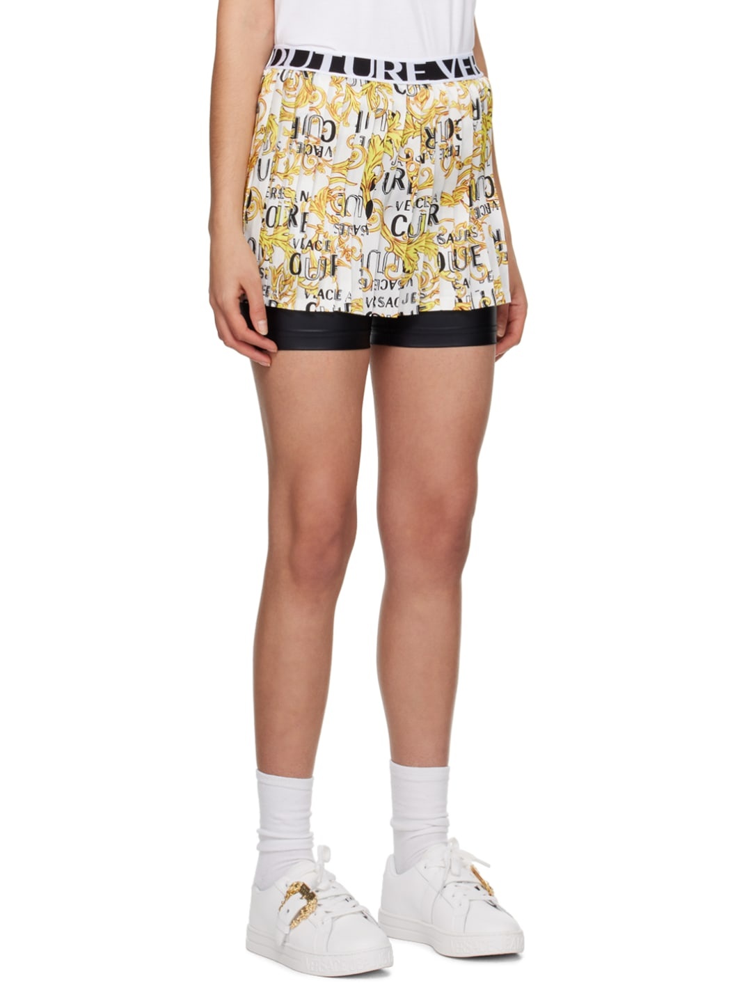 White Print Shorts - 2