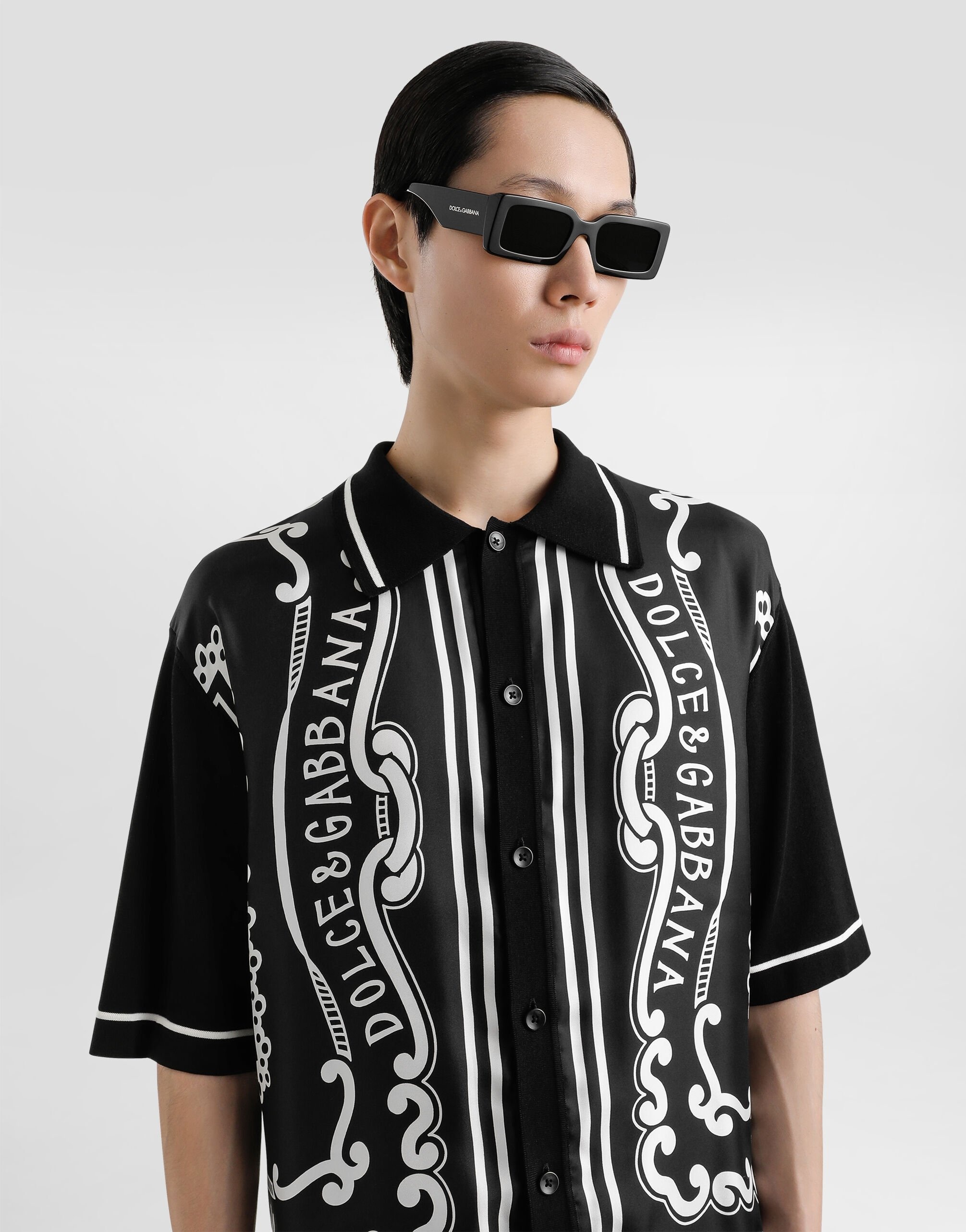 Silk and cotton shirt with bandanna print - 4