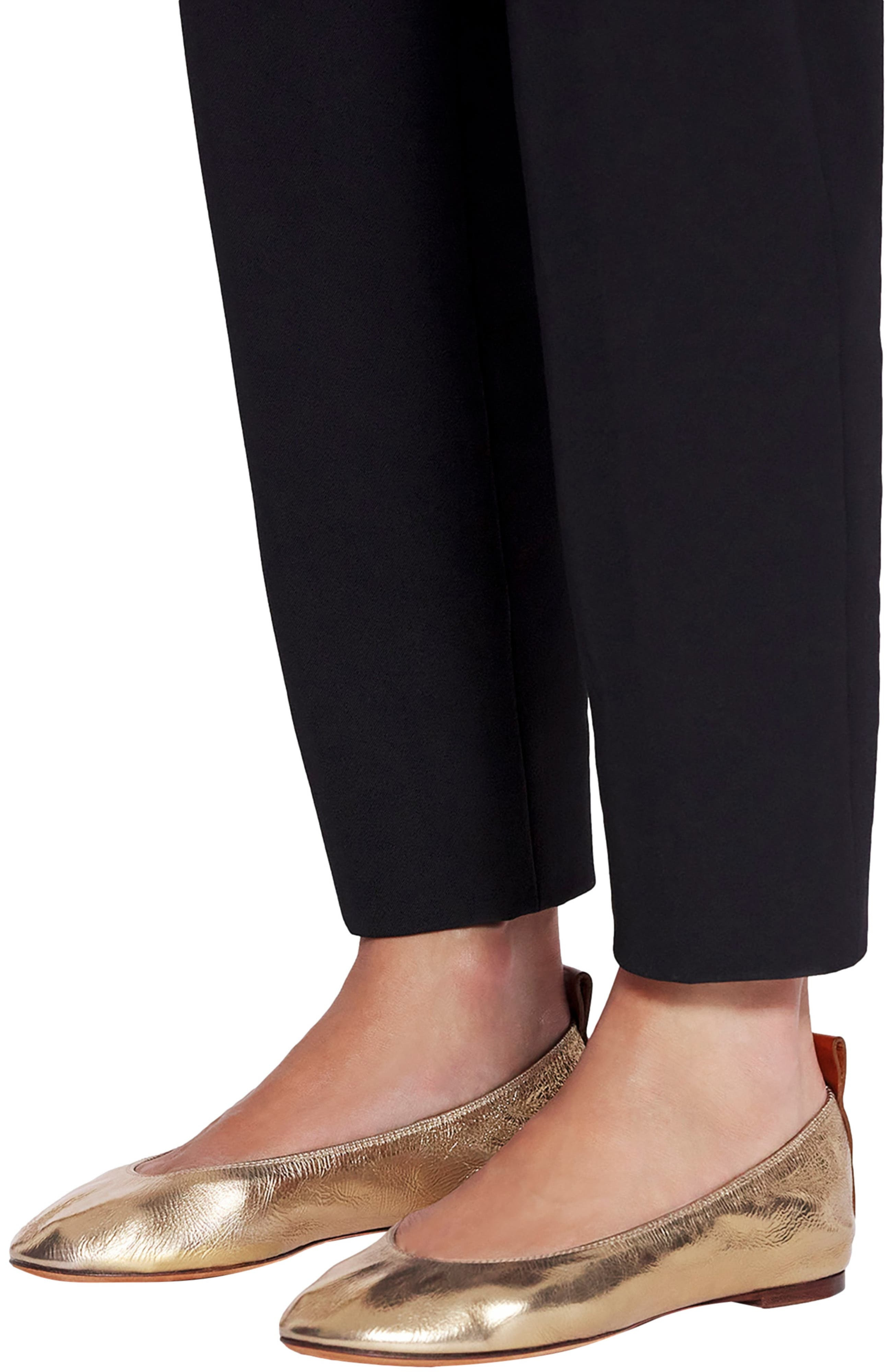Lanvin The Ballerina Flat In Metallic Leather in Gold at Nordstrom - 6