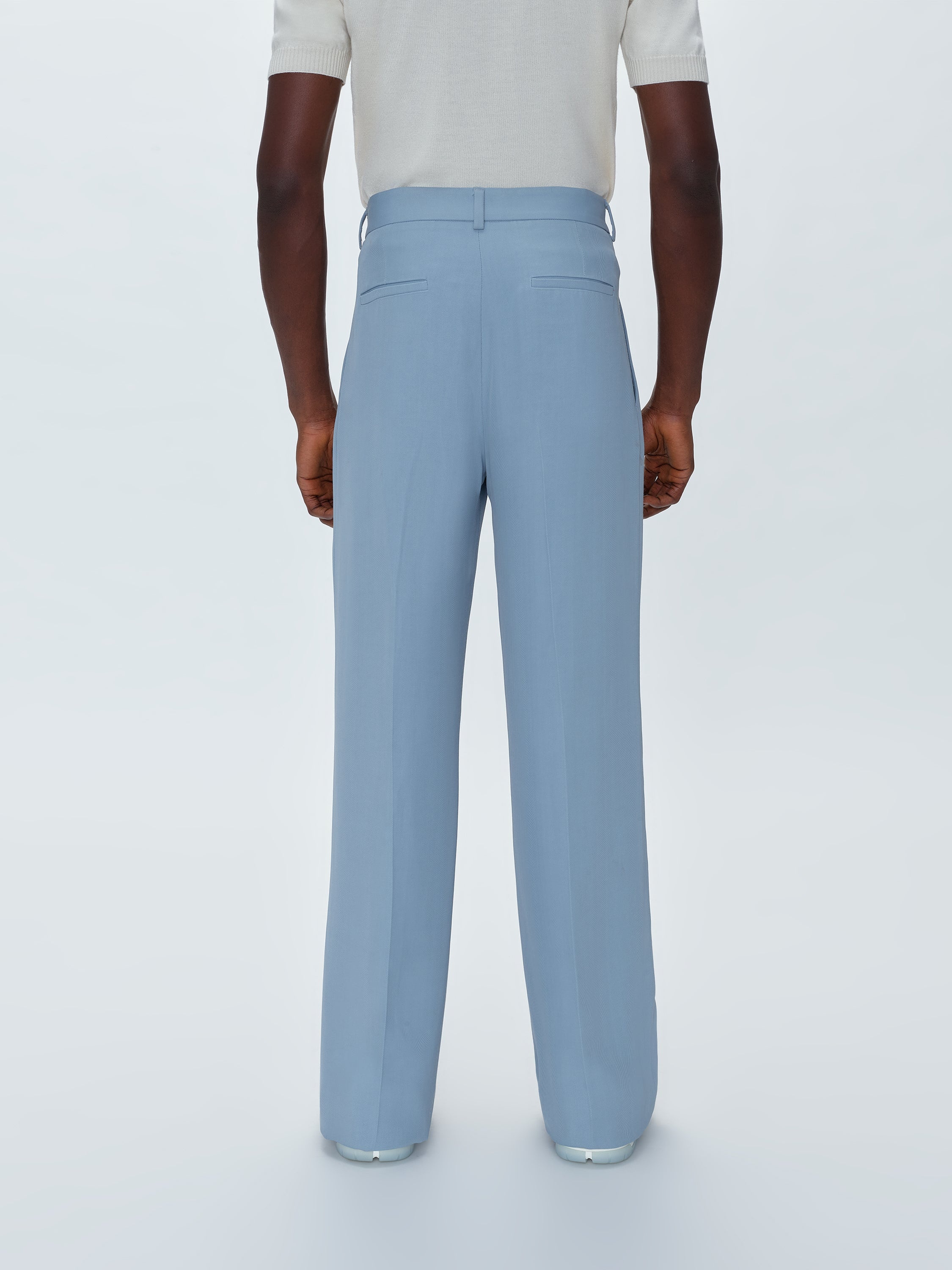 VISCOSE DOUBLE PLEATED TROUSERS - 4