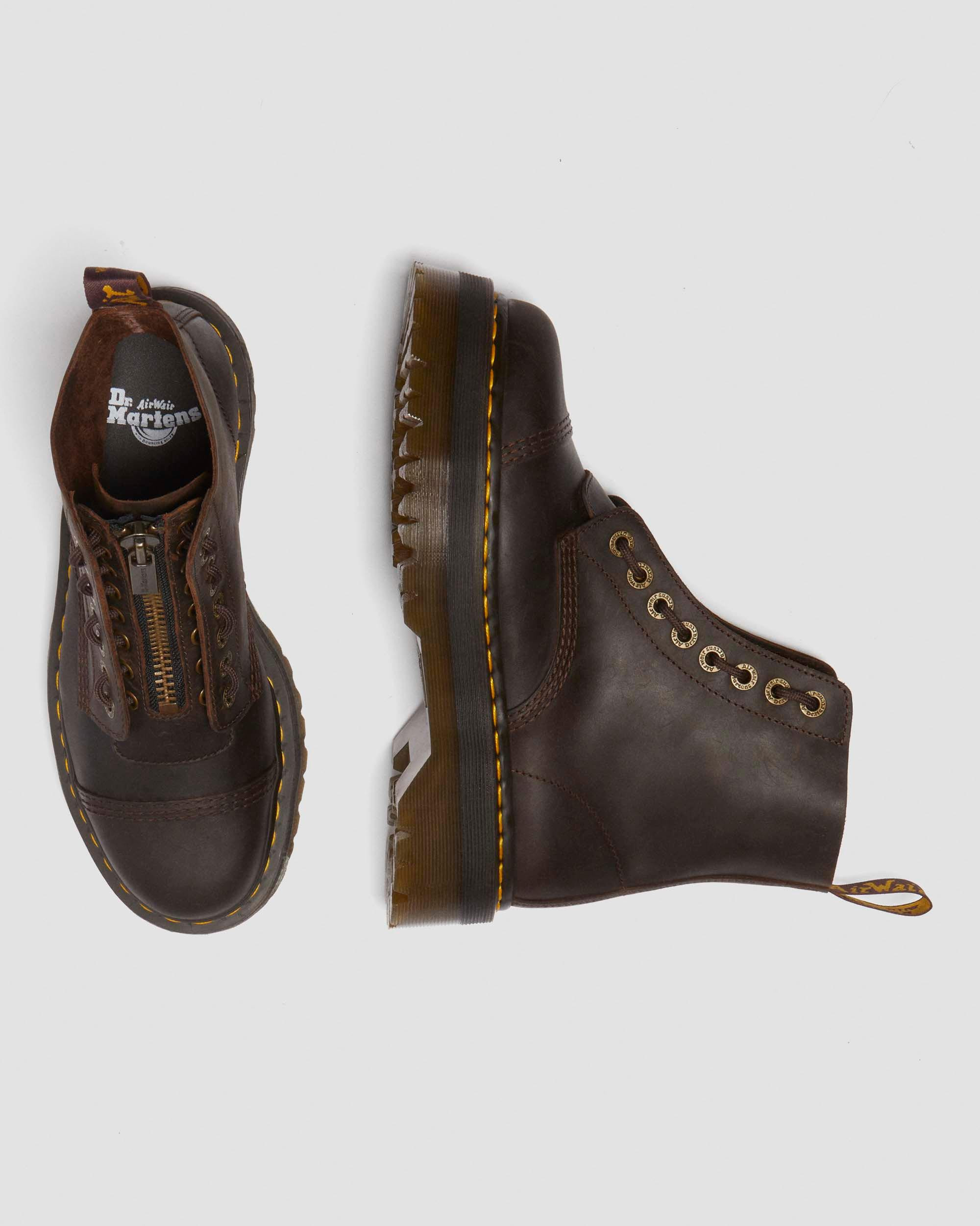 Sinclair Crazy Horse Leather Platform Boots - 2