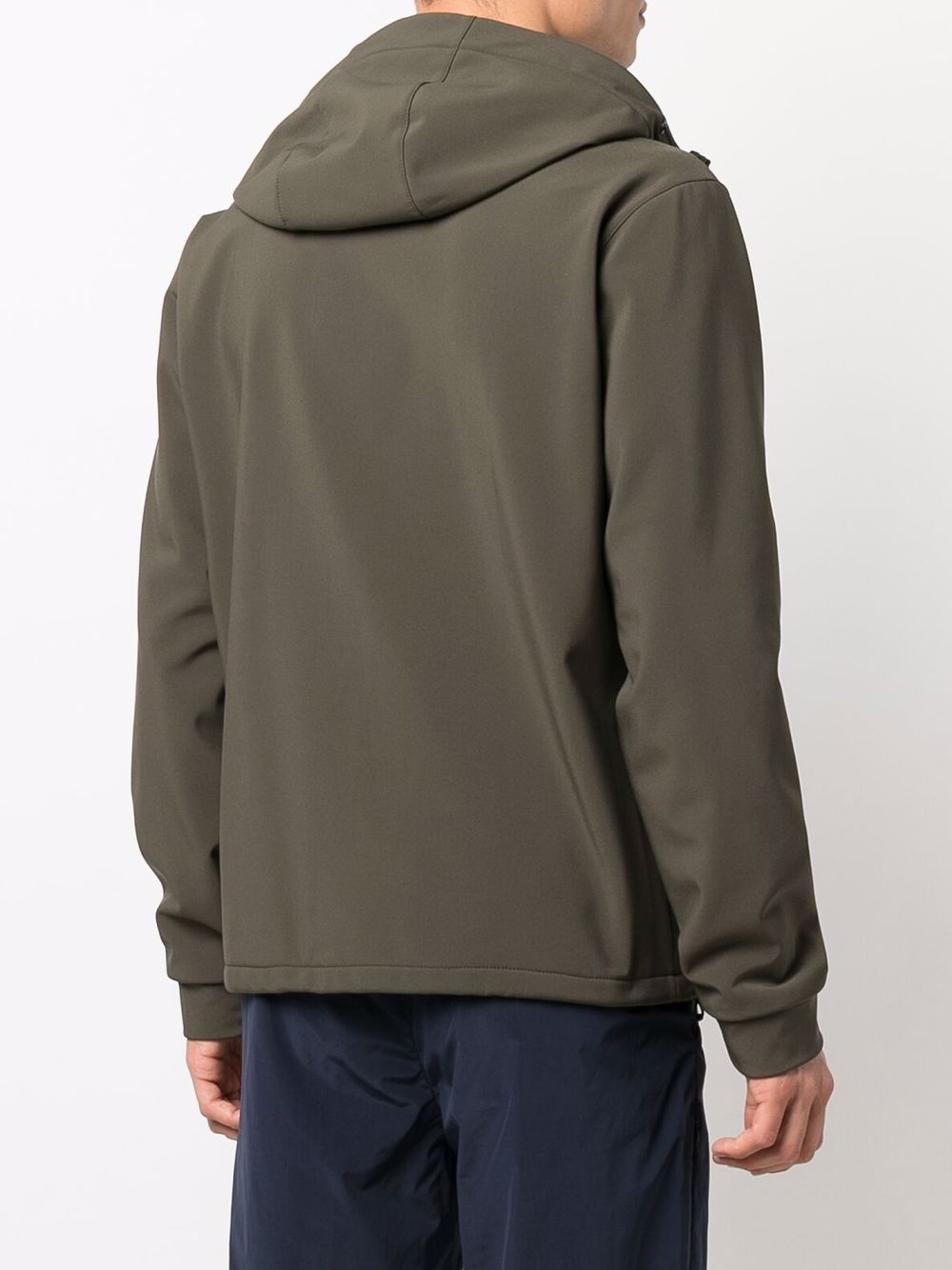 stretch-design hooded zip-up jacket - 4