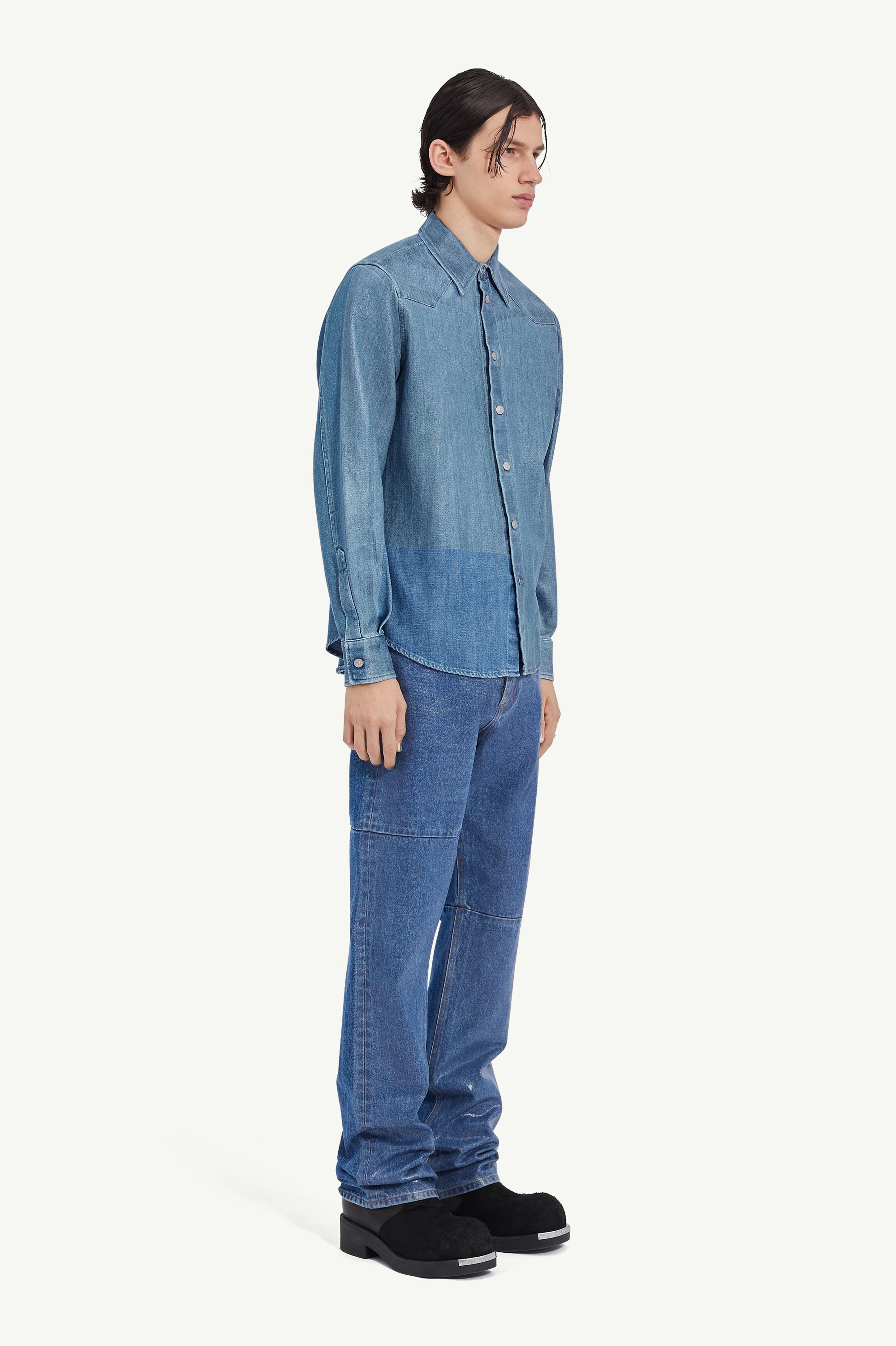 Coated denim shirt - 3