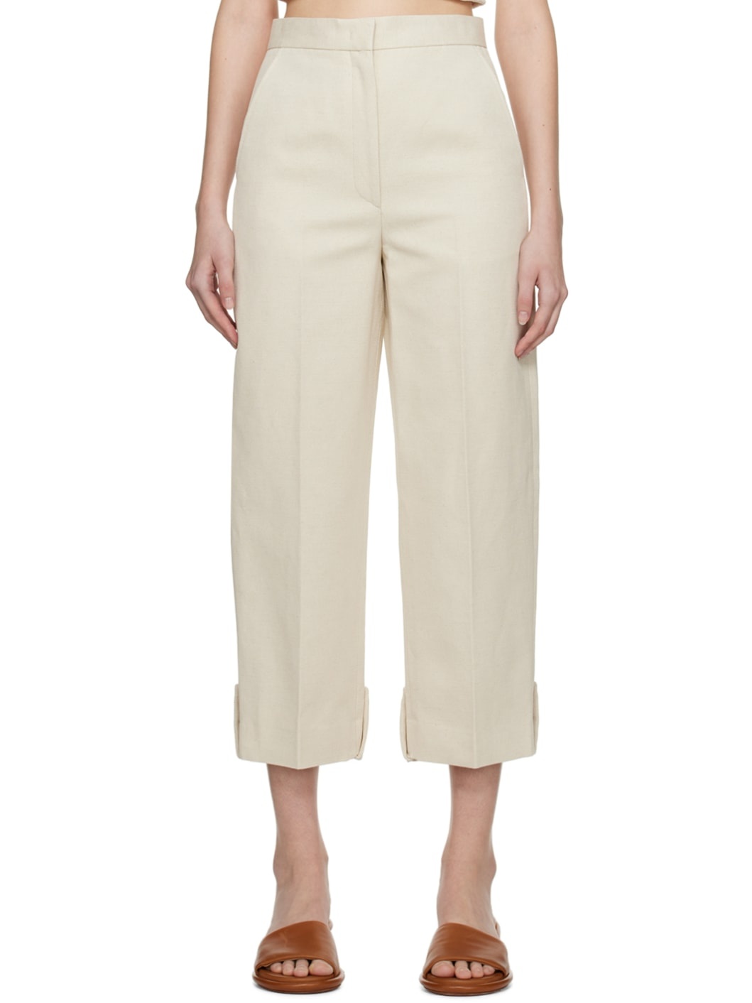 Off-White Roll Up Trousers - 1