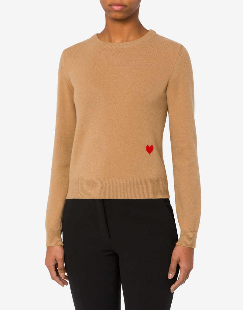 Moschino RED HEART WOOL AND CASHMERE JUMPER outlook