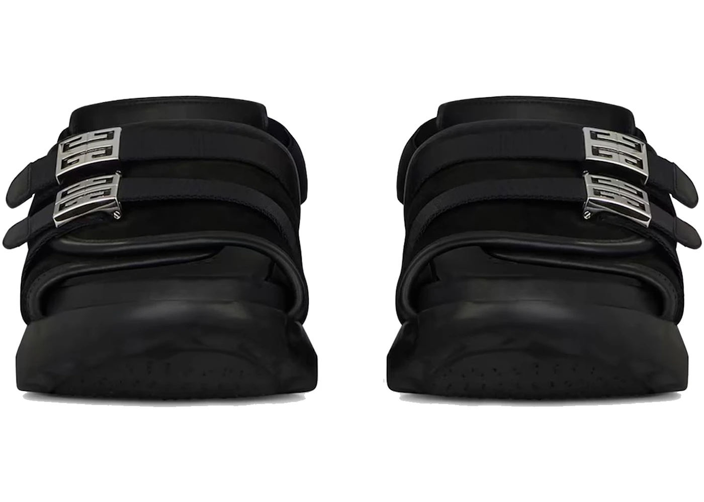 Givenchy Marshmallow Sandals Black Suede Leather - 2