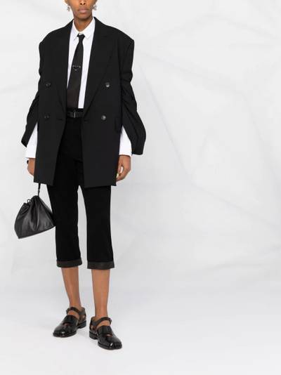 Yohji Yamamoto slim-fit cropped trousers outlook