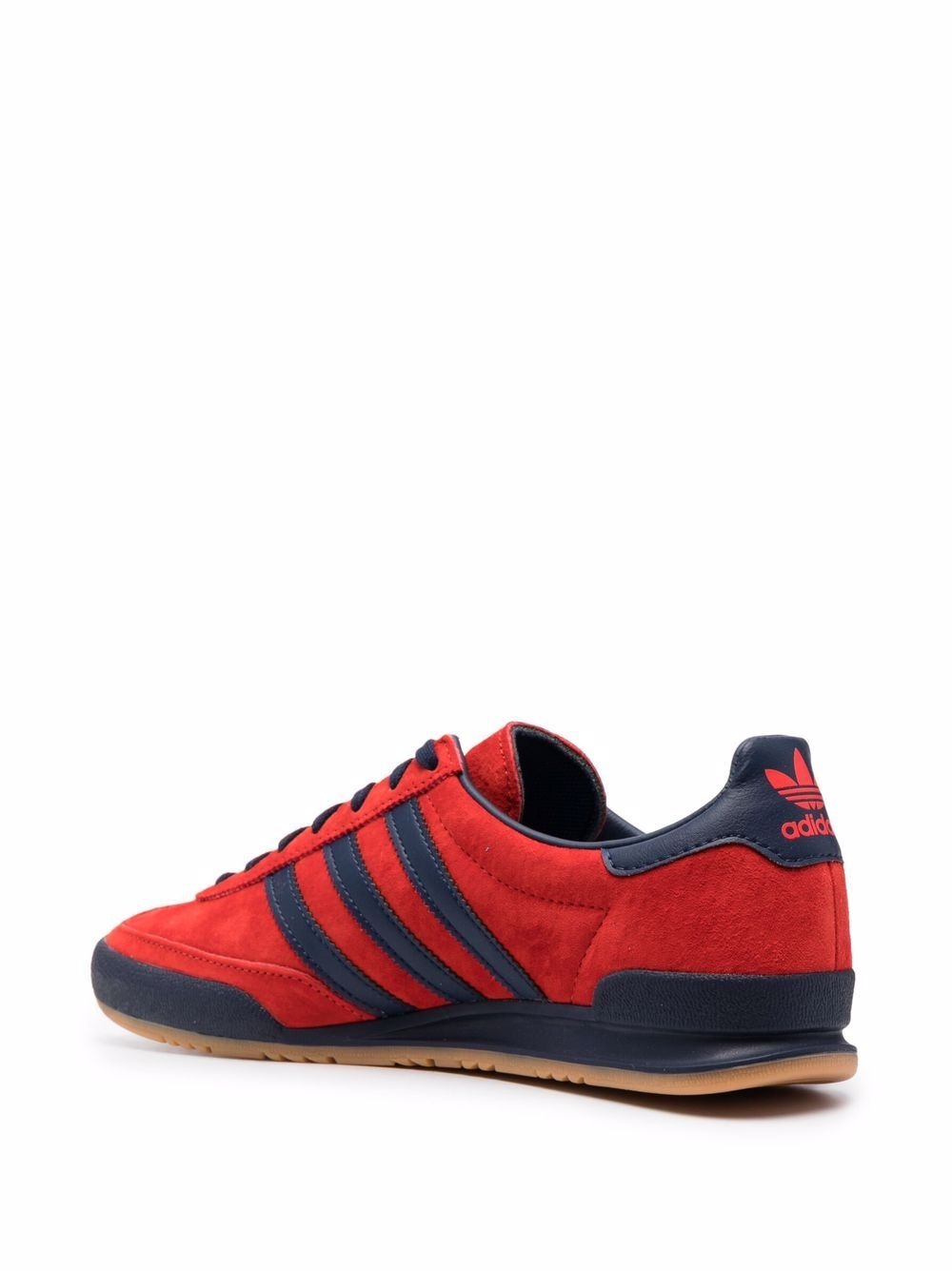 three-stripe low-top suede sneakers - 3