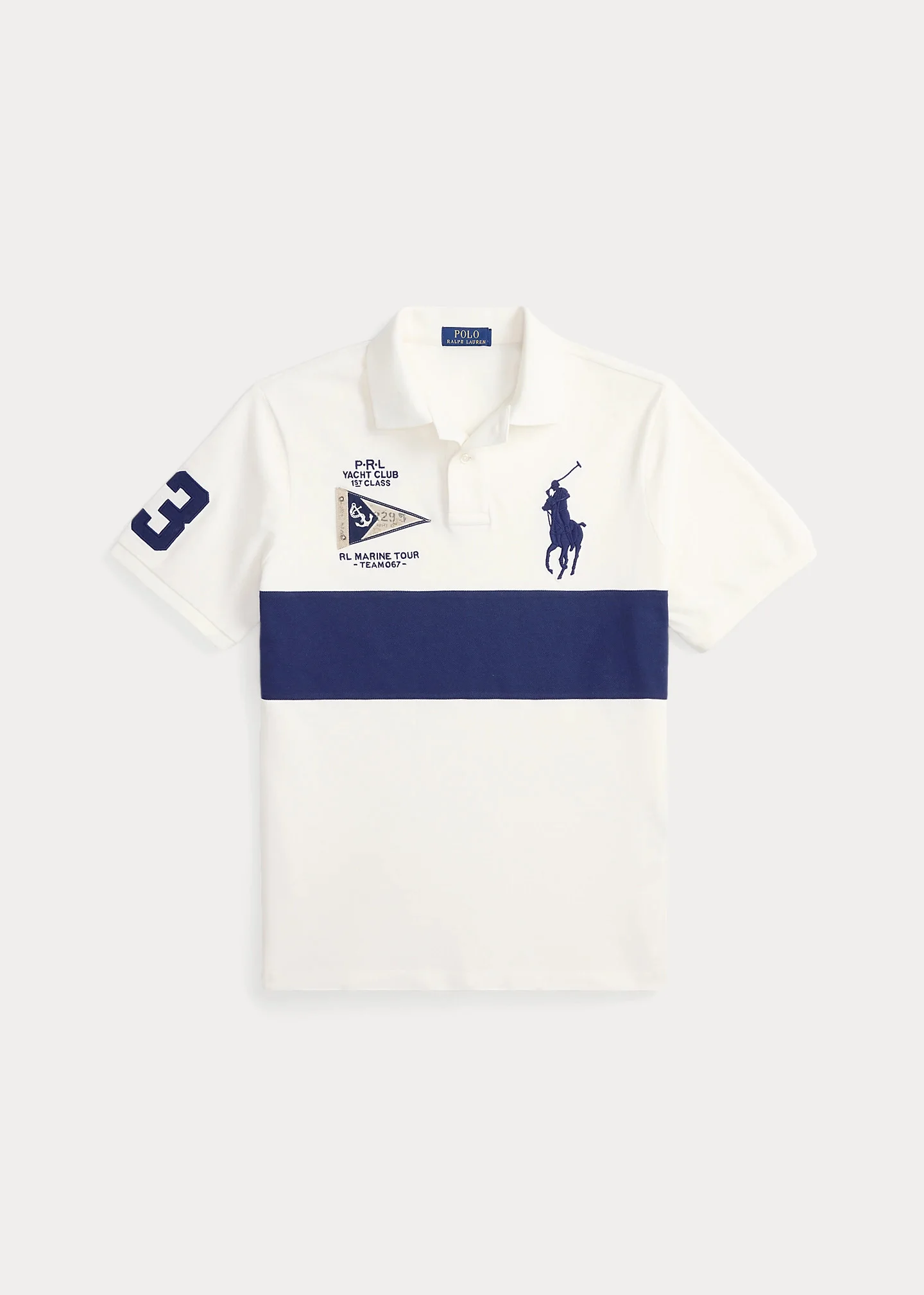 Classic Fit Big Pony Mesh Polo Shirt - 1
