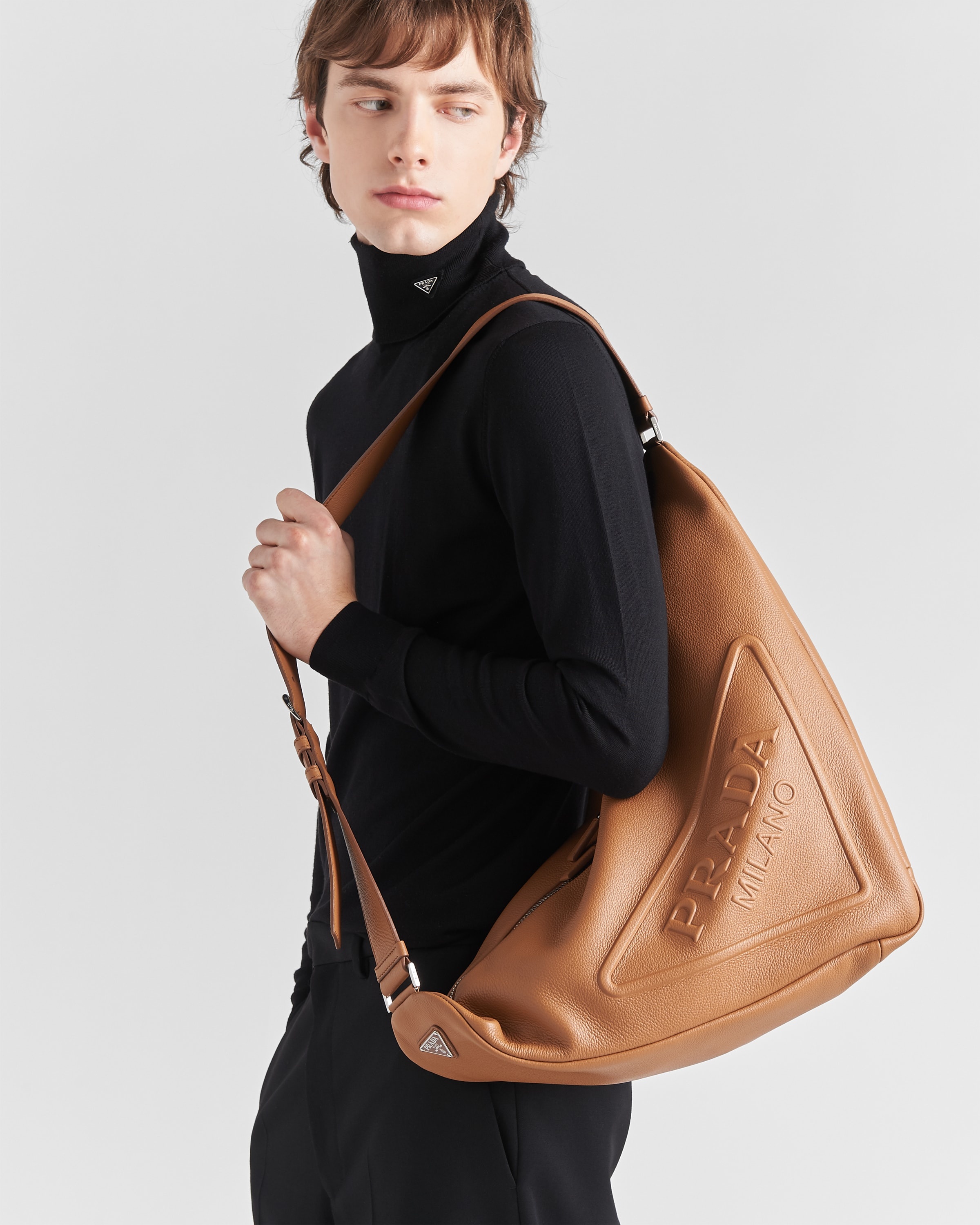 Large leather Prada Triangle bag - 2