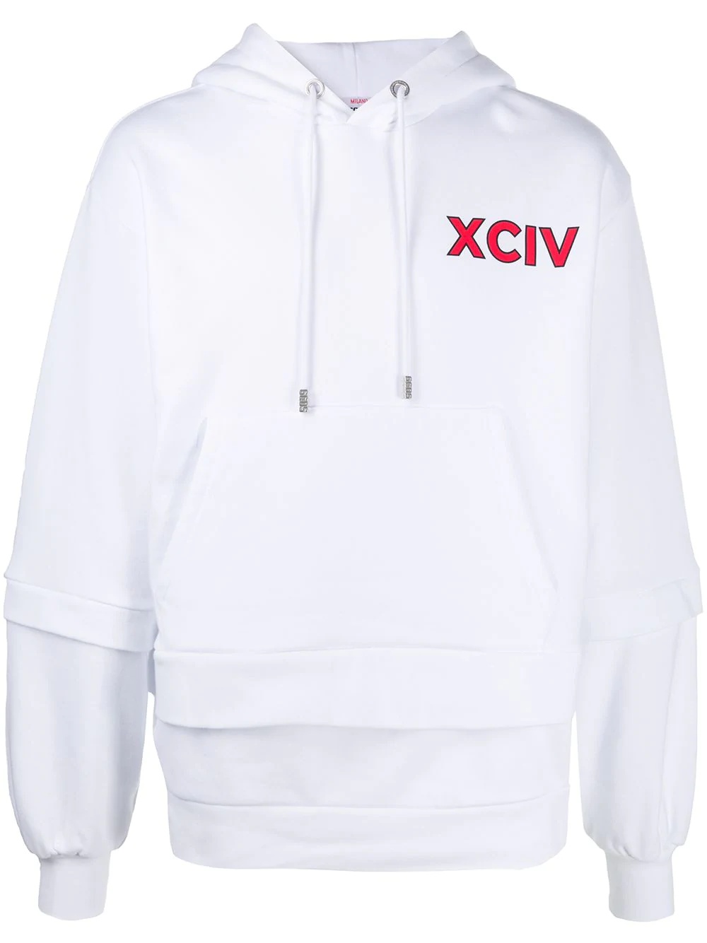 logo drawstring hoodie - 1