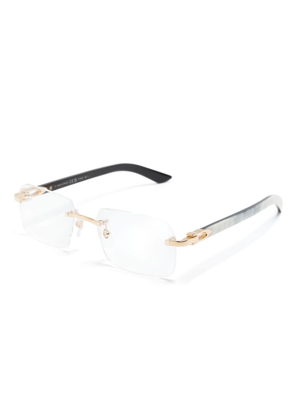 frameless rectangle glasses - 2