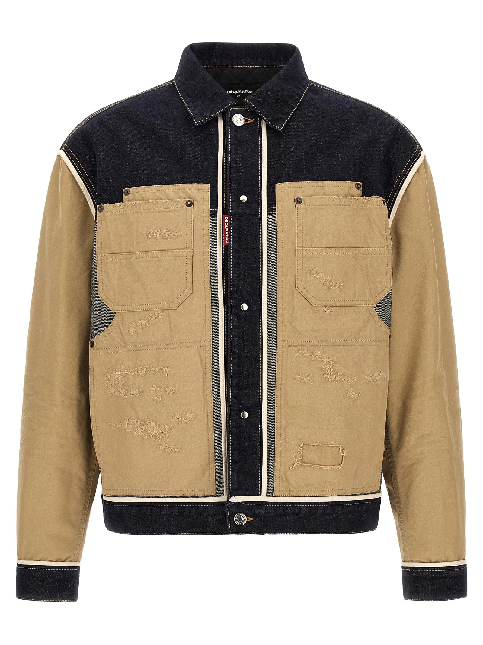 Dsquared2 Men Two-Material Denim Jacket - 1