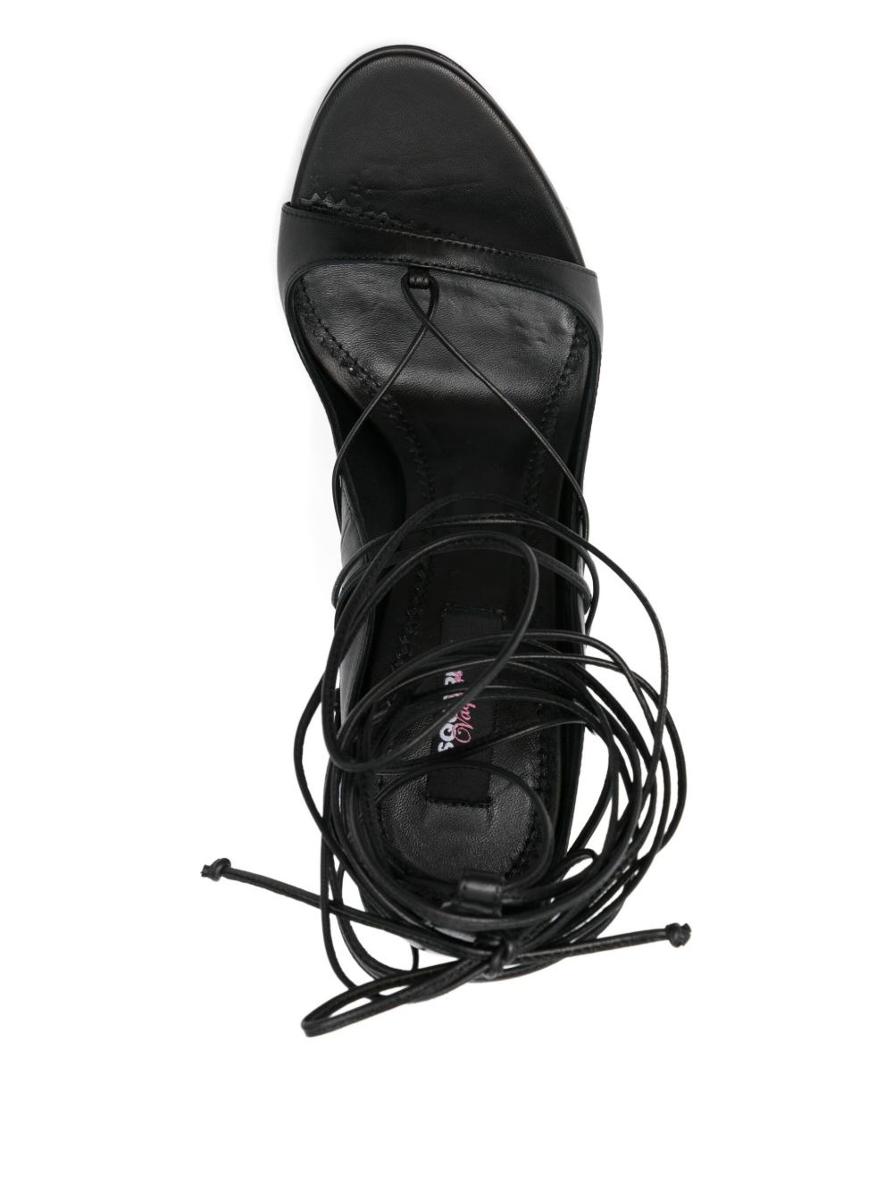 105mm leather heeled sandals - 4