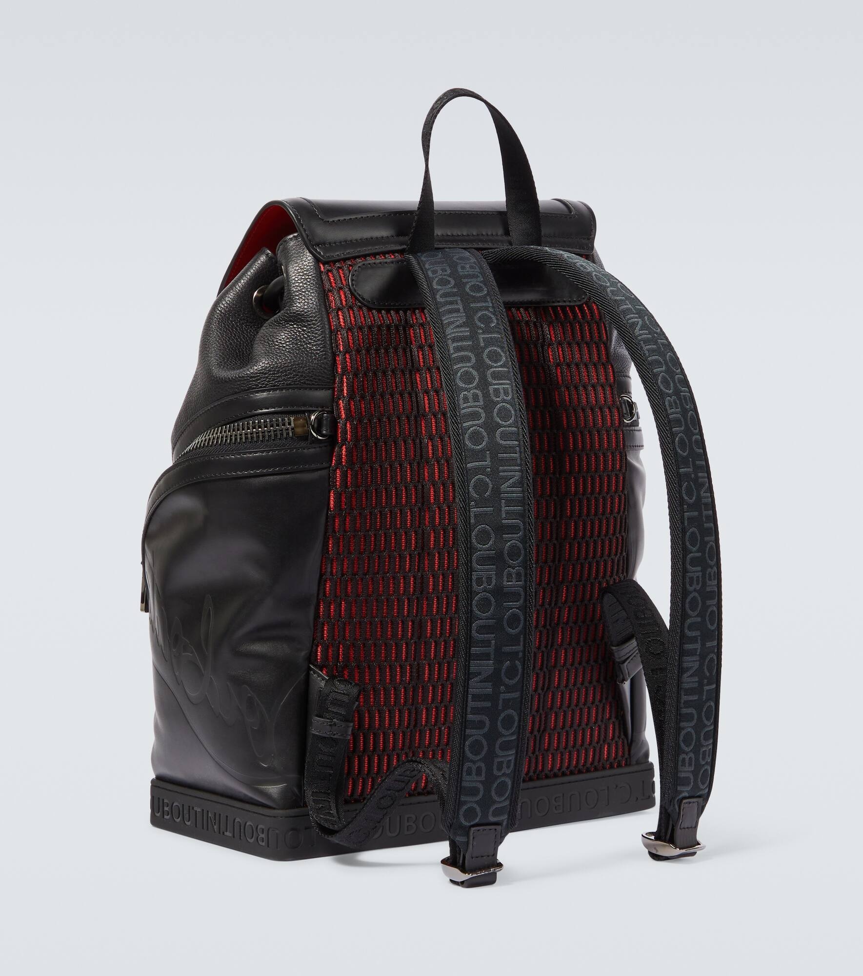 Explorafunk logo leather backpack - 5