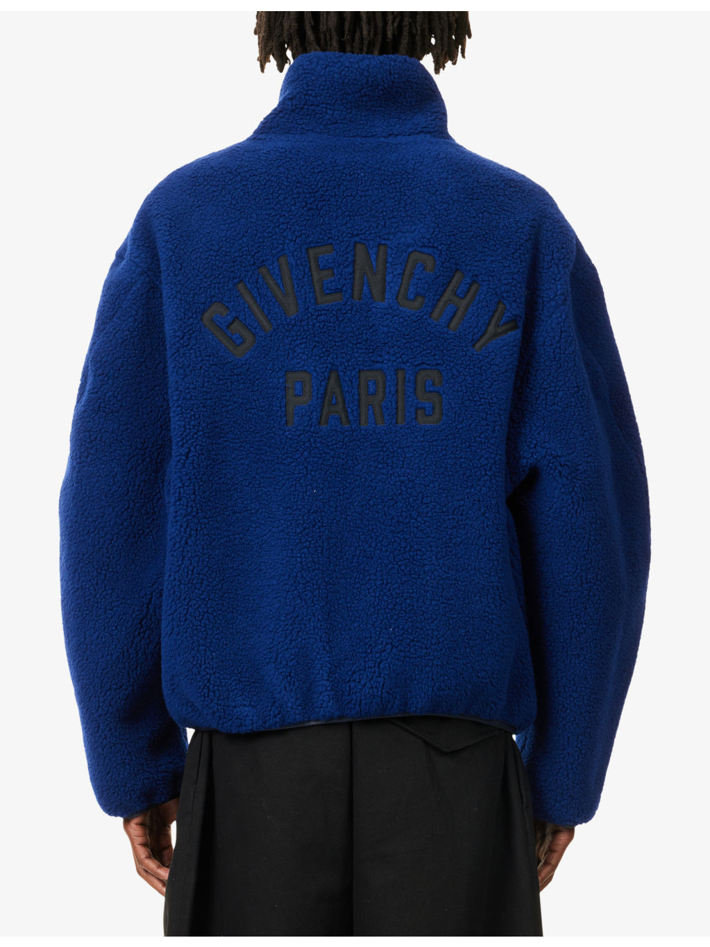Fleece High-Neck Stretch-Wool Blend Jacket - 4