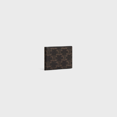 CELINE Horizontal card holder in Triomphe Canvas outlook