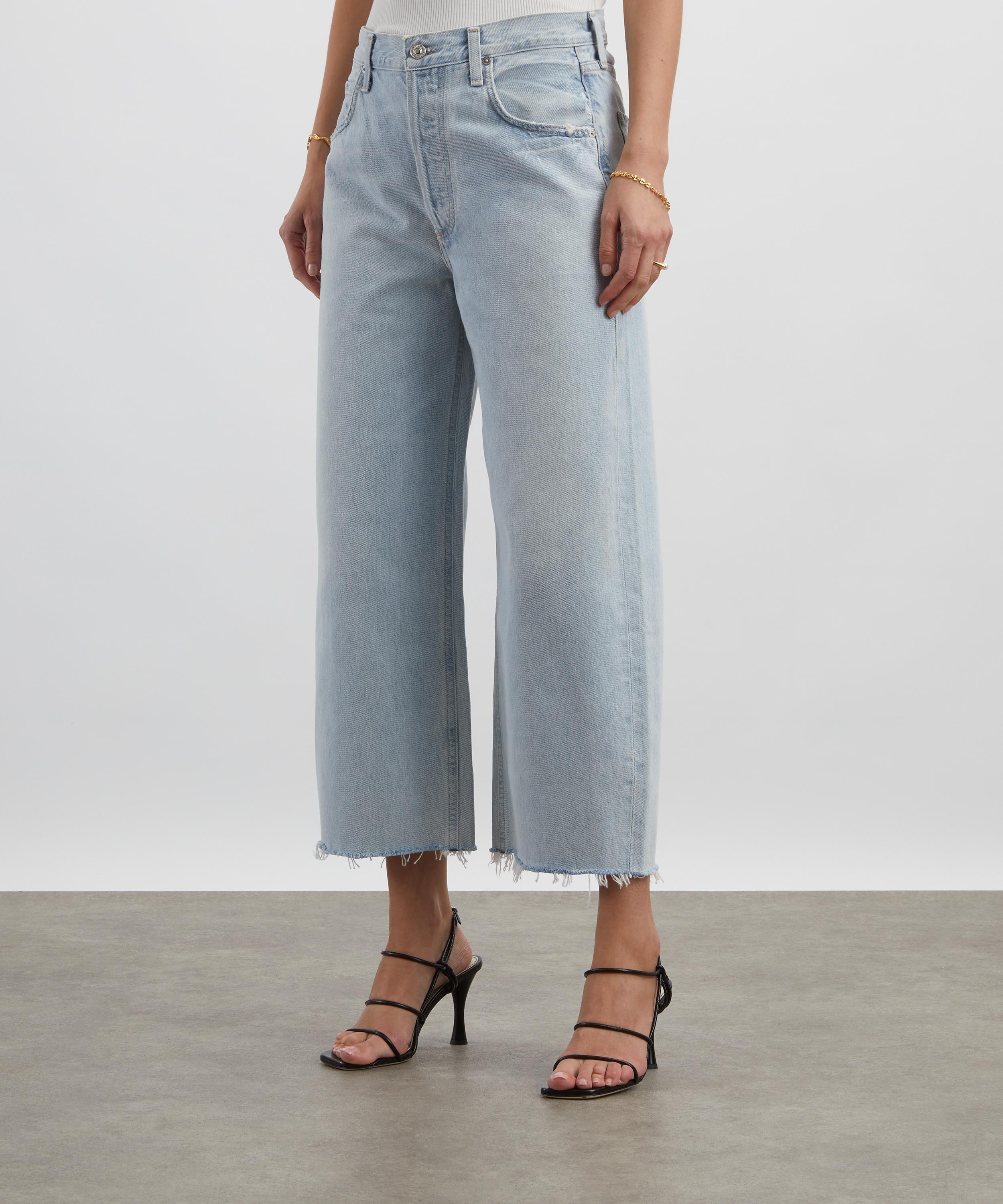 Ayla Raw Hem Crop Jeans in Sailor - 3