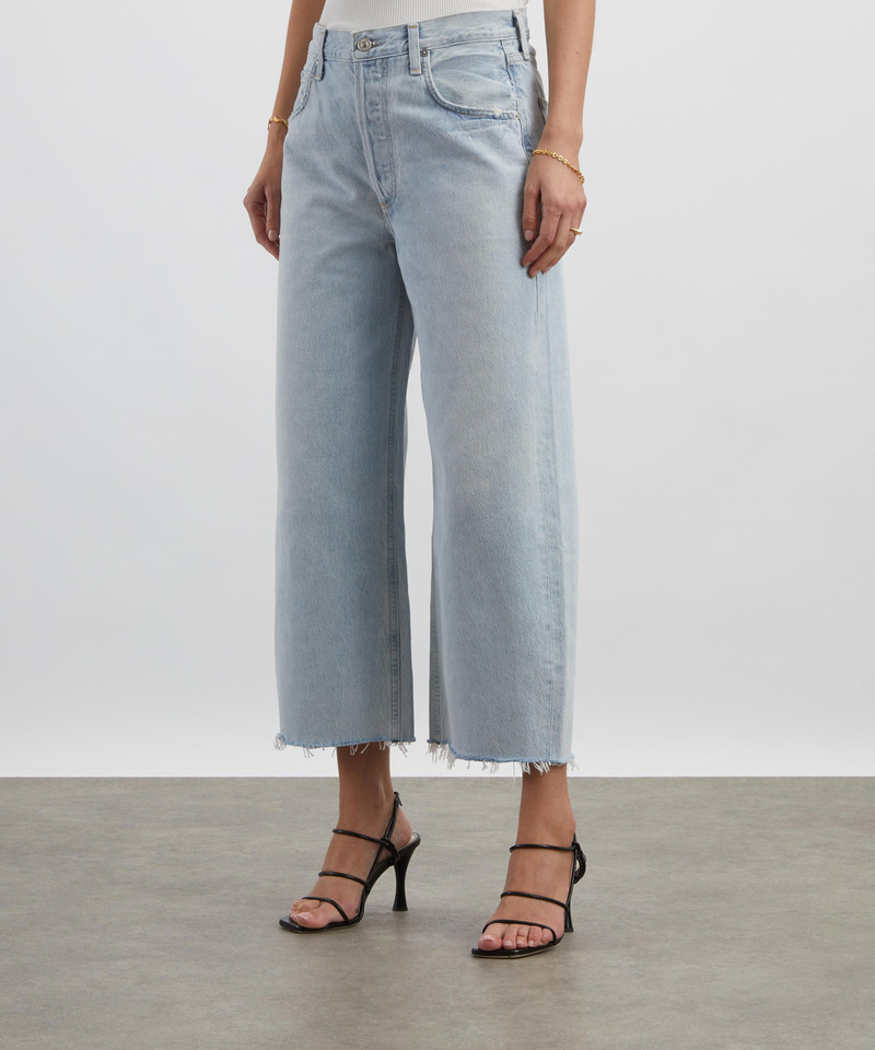 Citizens of Humanity Ayla Raw Hem Crop Jeans in Sailor outlook