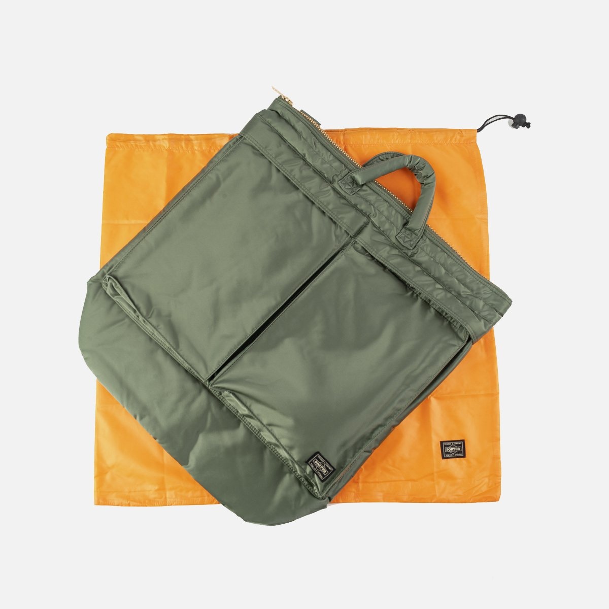 POR-HEL-GRN Porter - Yoshida & Co. - Tanker 2Way Helmet Bag - Sage Green - 5