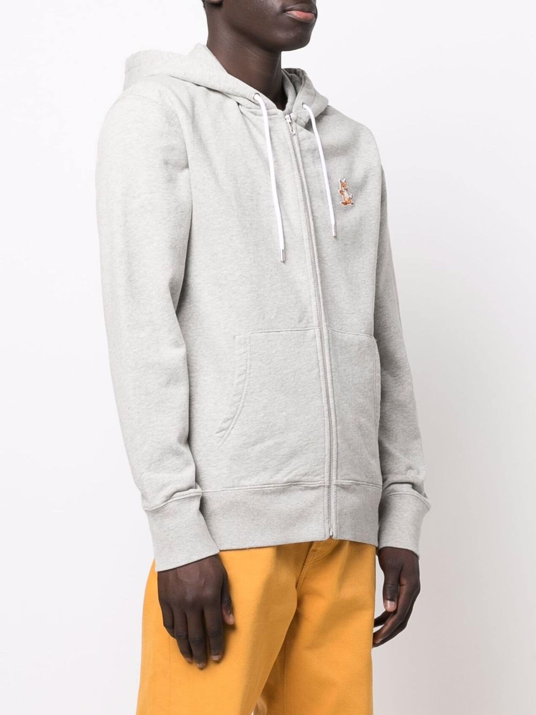 MAISON KITSUNE Men Chillax Fox Patch Zipped Hoodie - 2