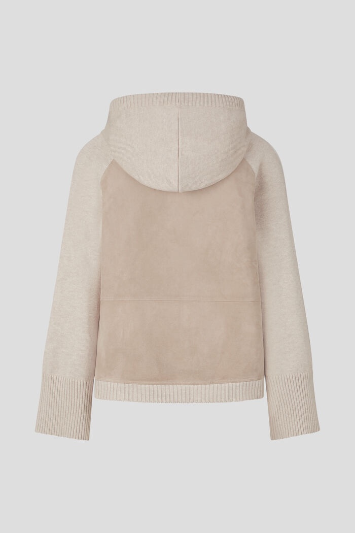 Ohana Leather knit pullover in Beige - 2