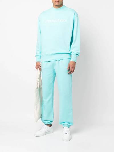 MSGM organic cotton text-print sweatshirt outlook