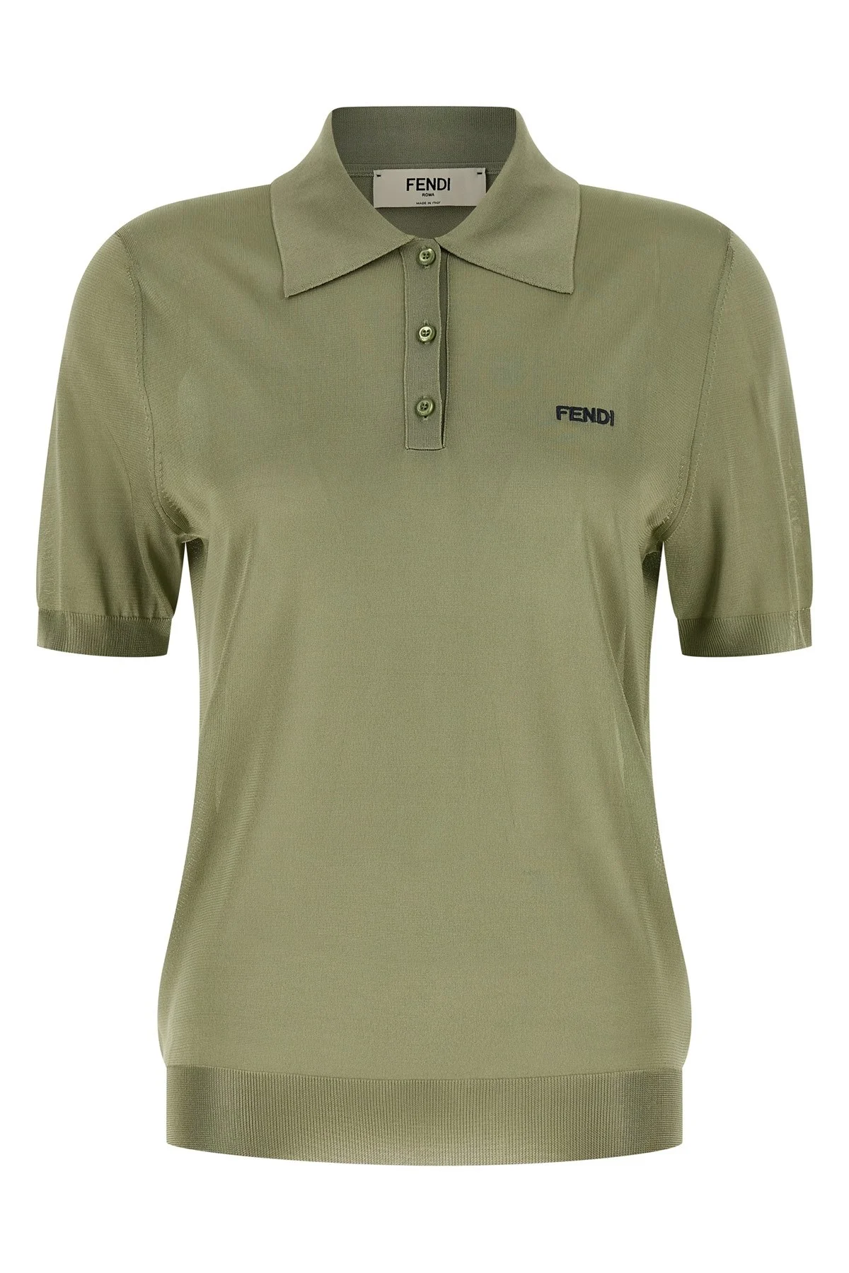Shiny Viscose Polo Shirt - 1