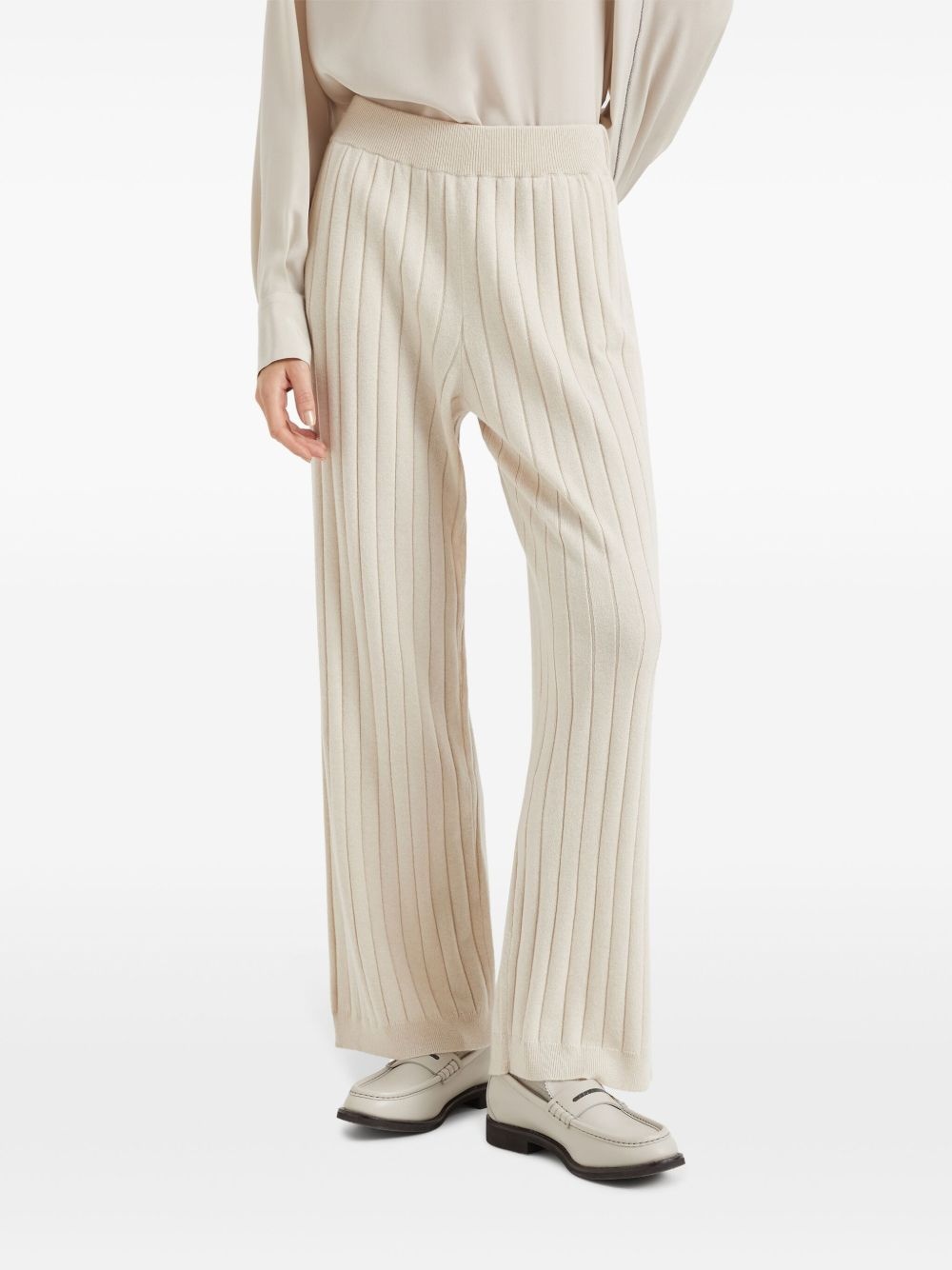 ribbed-knit cashmere pants - 3