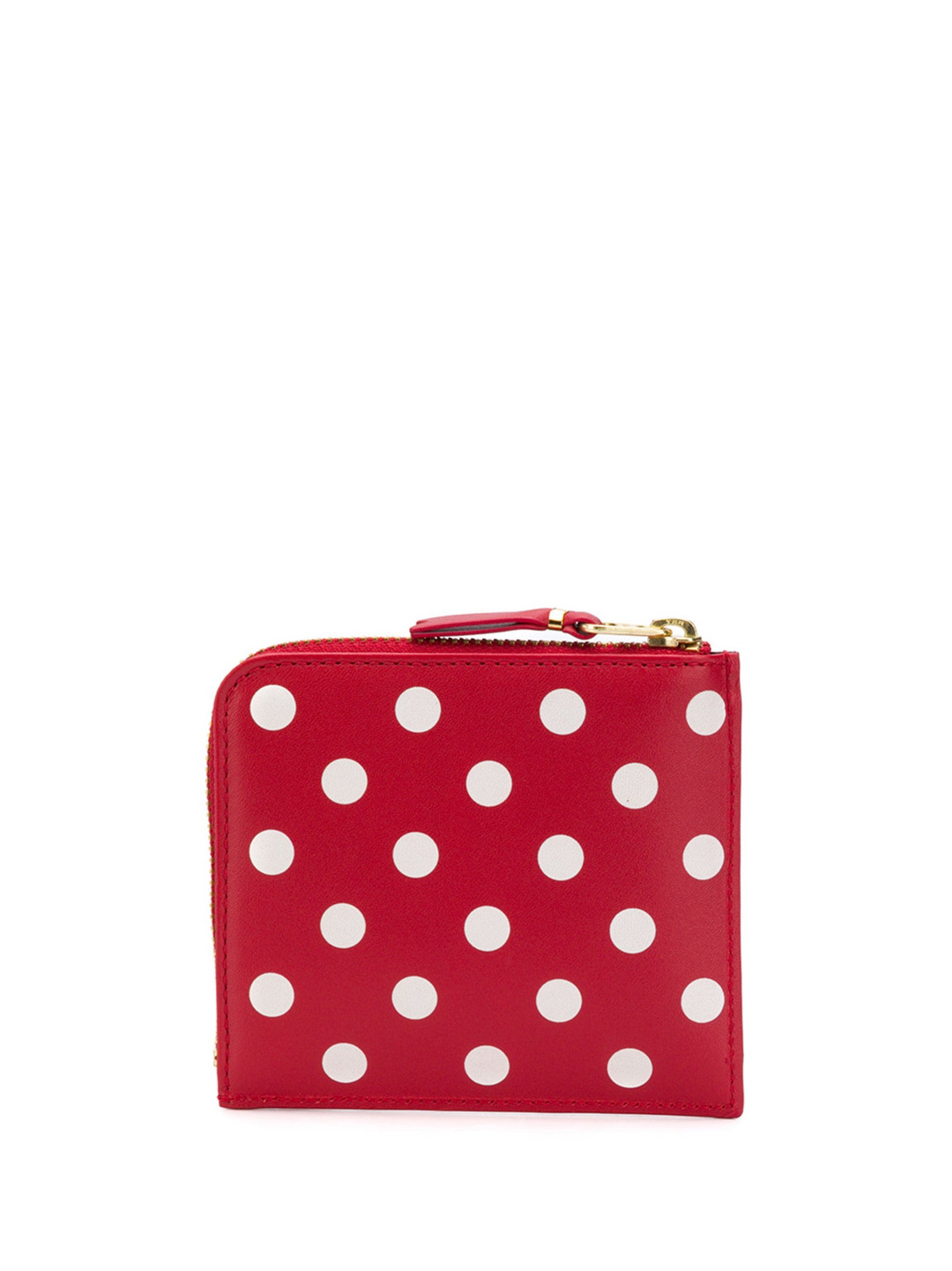 Dots Printed L-Shape Zip Wallet - 2