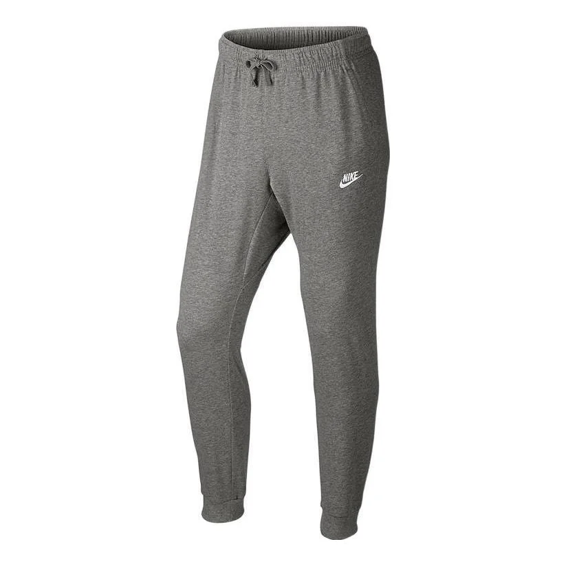 Men's Nike Solid Color Brand Logo Alphabet Printing Lacing Knit Casual Pants/Trousers Gray 804462-06 - 1