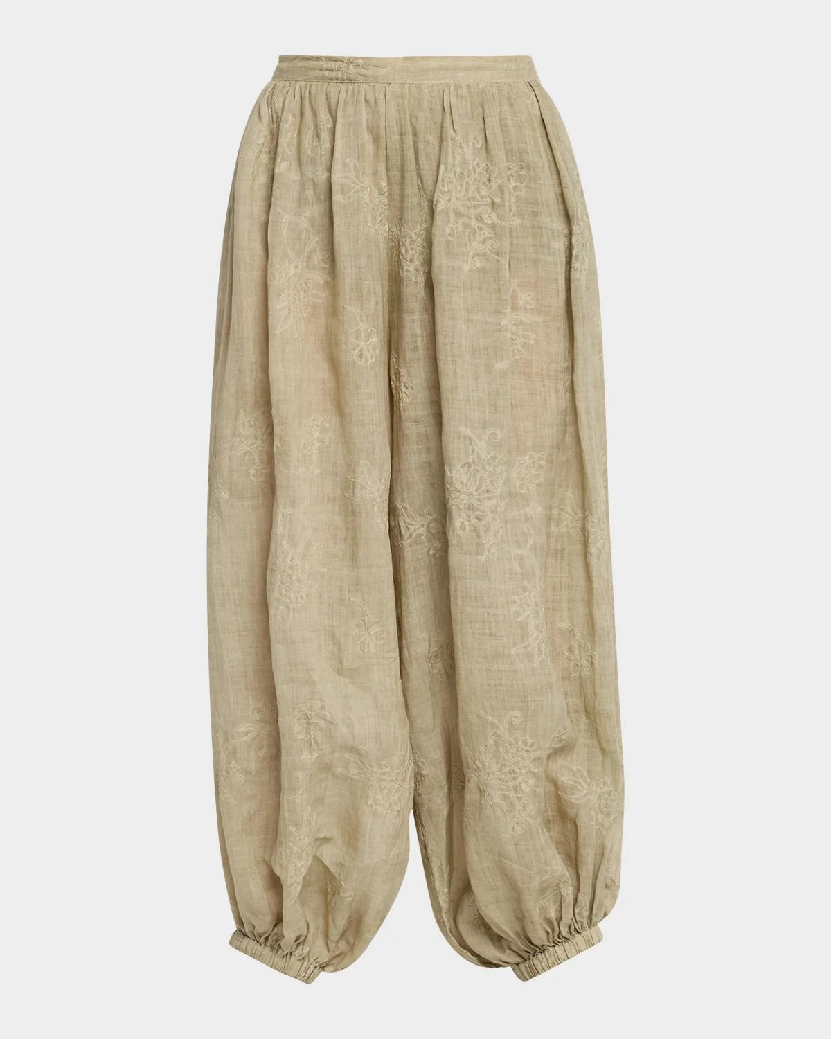 Roman Embroidered Balloon Pants - 1