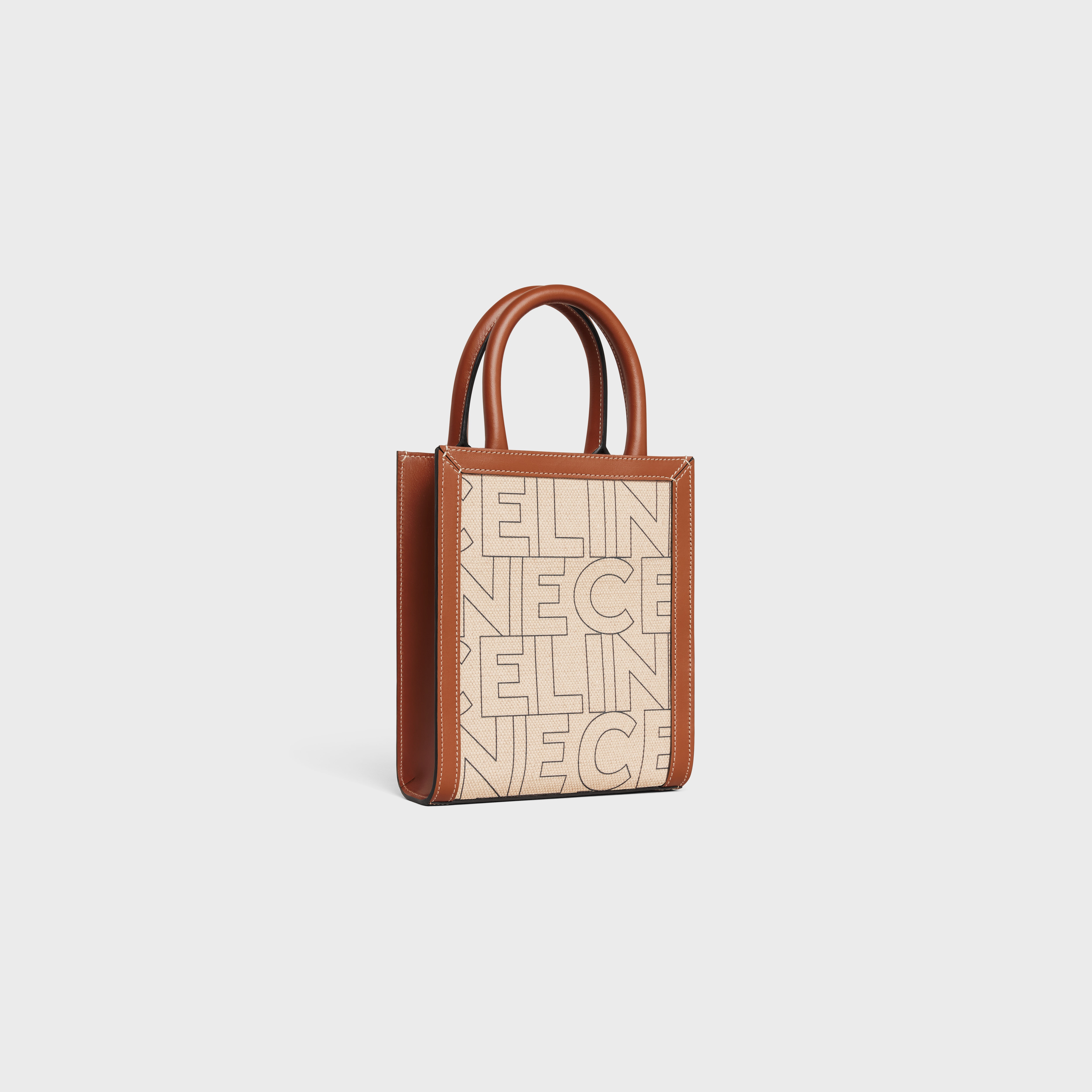 Mini Vertical Cabas Celine in TEXTILE WITH CELINE ALL-OVER print - 2