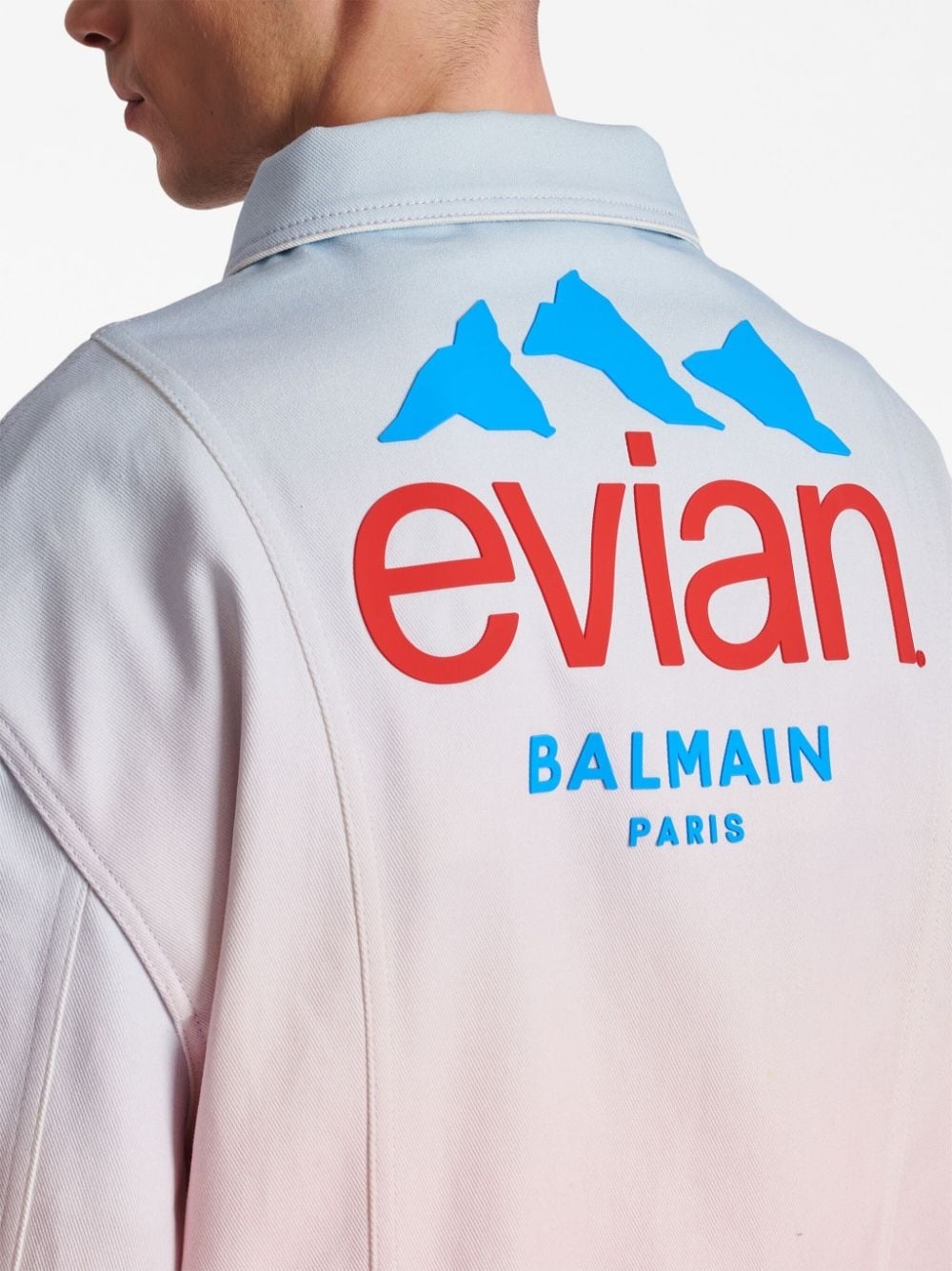 x Evian gradient denim jacket - 7