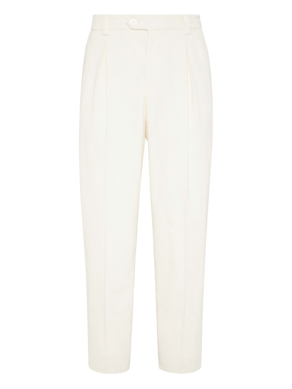 cotton straight-leg trousers - 6