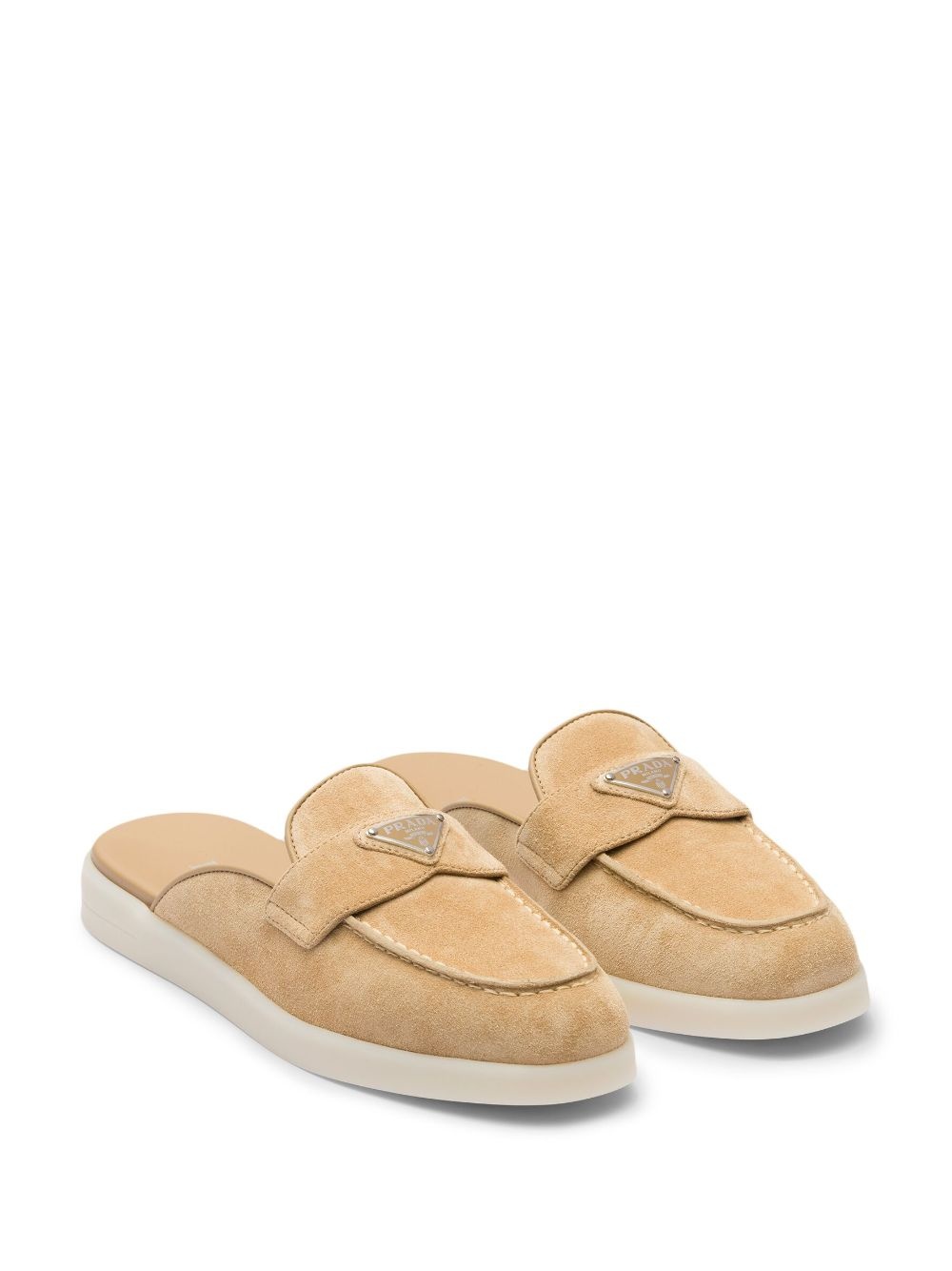 logo-plaque suede mules - 2