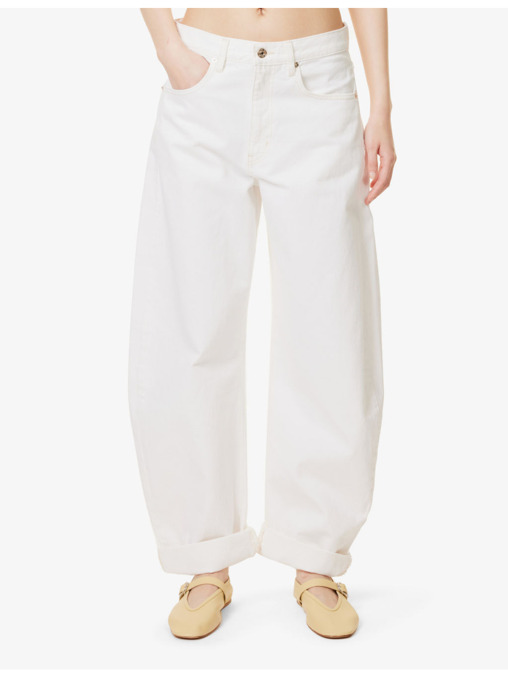 The Bubble Barrel-Leg High-Rise Denim Jeans - 3