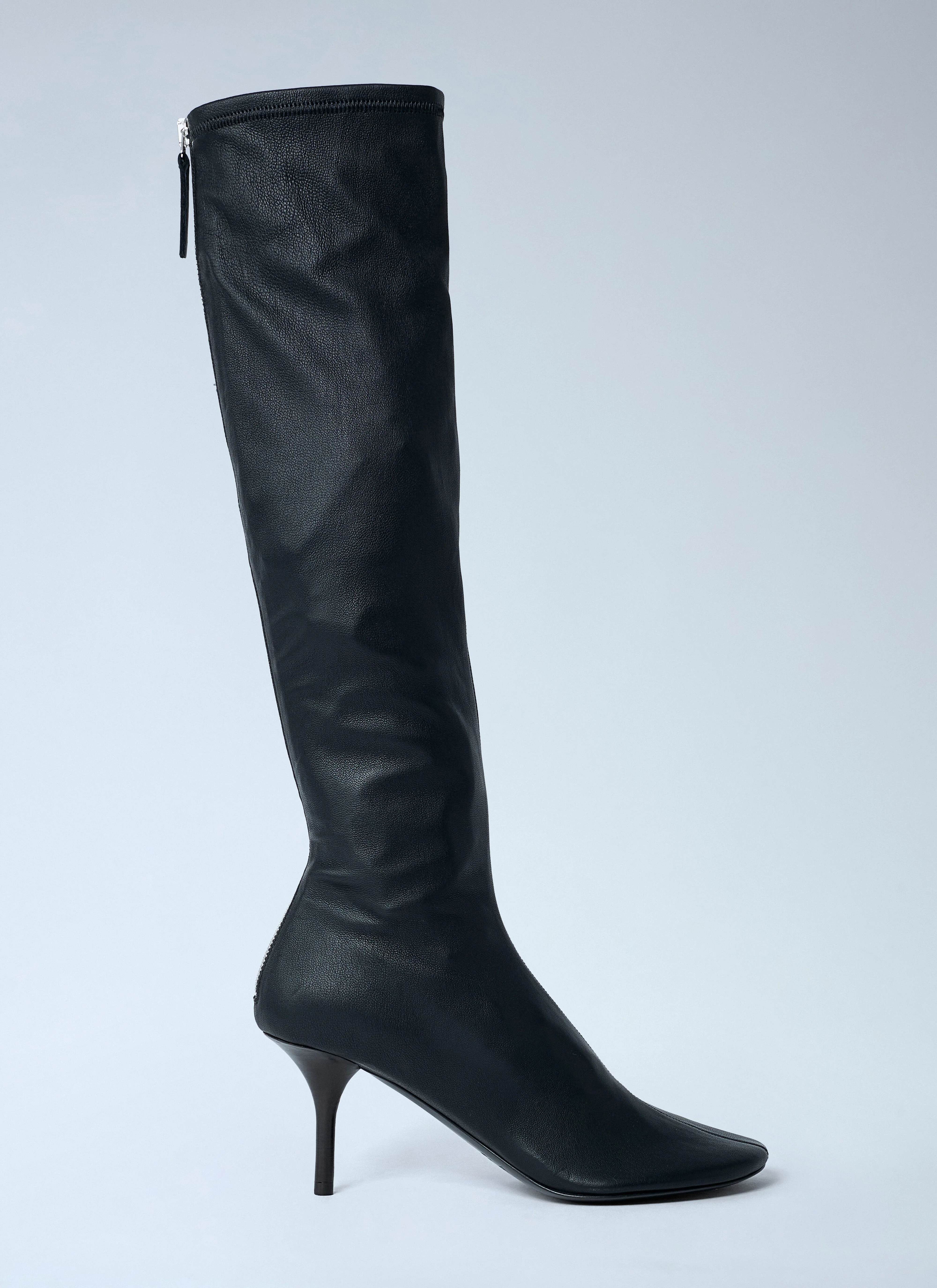 Knee-High Leather Boots - 1