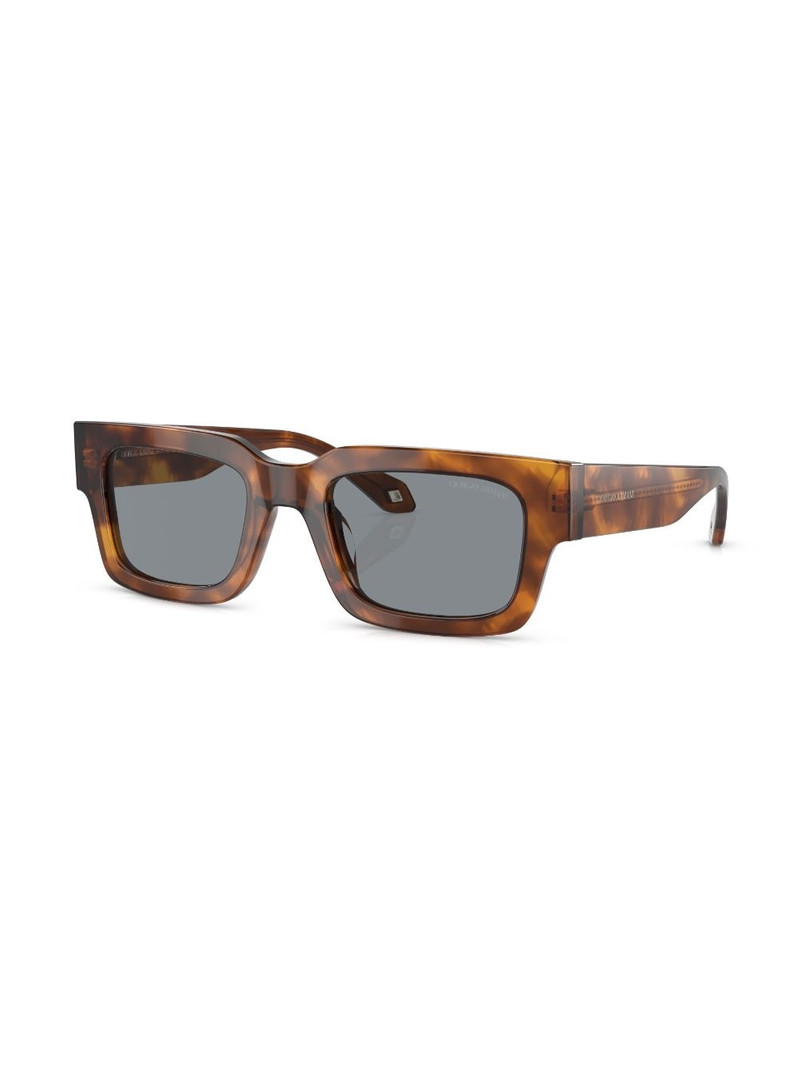 GIORGIO ARMANI rectangle-frame tinted-lenses sunglasses outlook