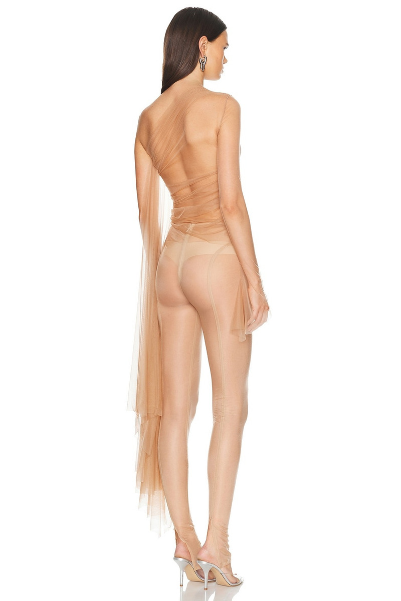 MUGLER Stretch Illusion Sheer Top outlook