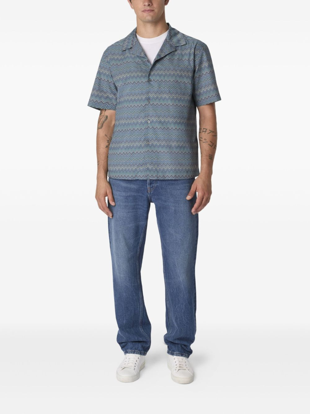 zig-zag short-sleeve shirt - 2