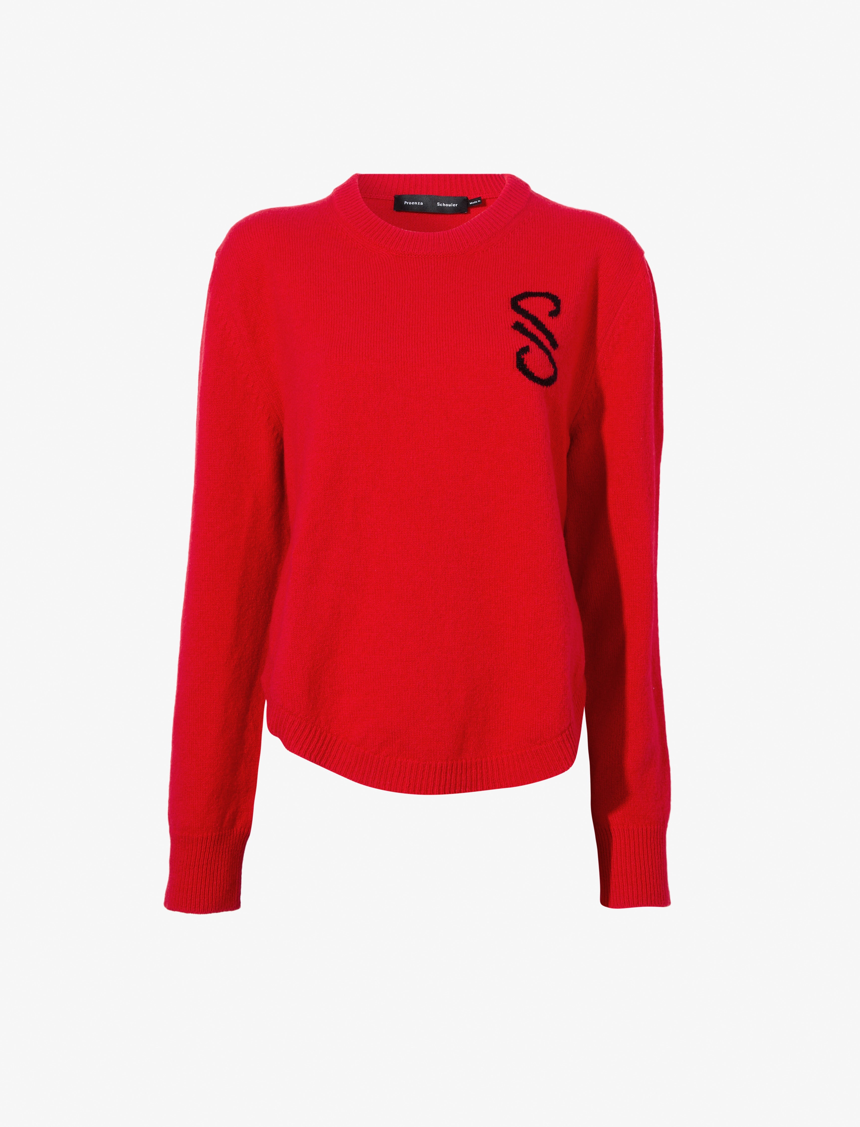 Harrison Monogram Sweater in Wool Jacquard - 1