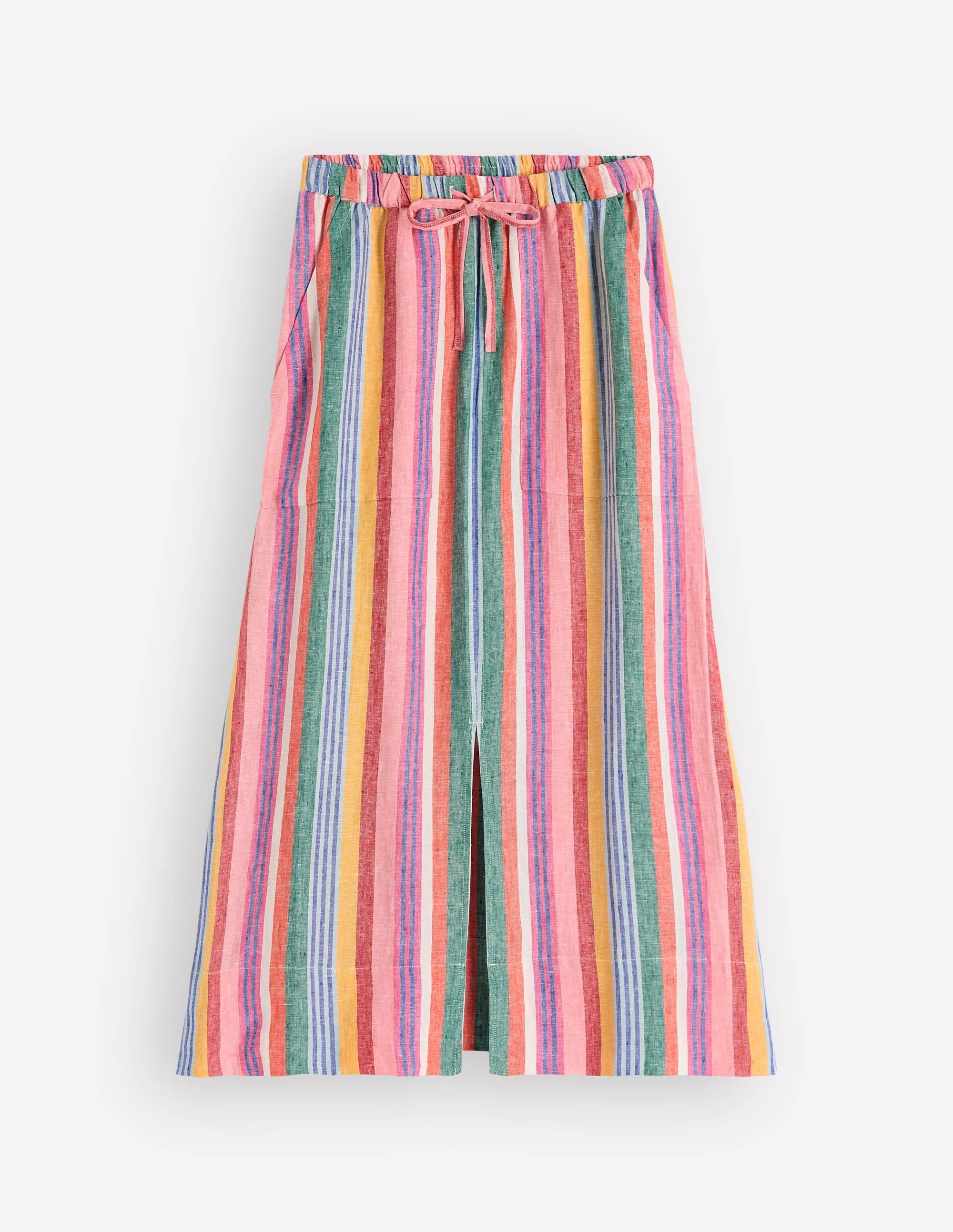 Layla Linen Skirt-Multi Stripe - 1