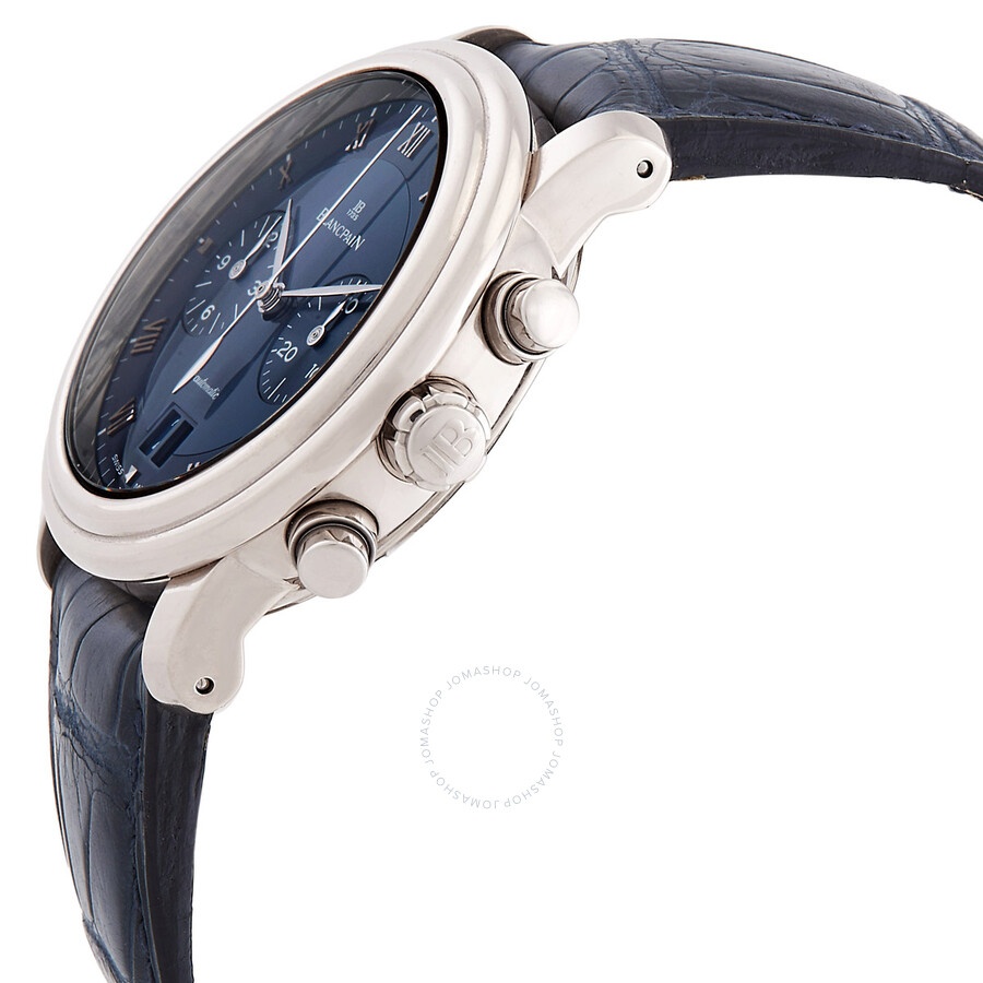Blancpain Villeret Chronograph Large Date Automatic Blue Dial Men's Watch 6885-1540-55B - 2