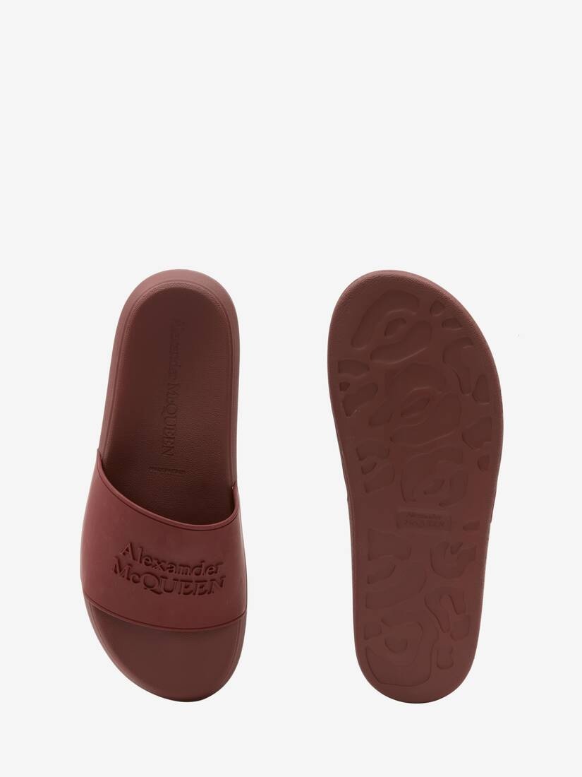 Alexander Mcqueen Pool Slide in Burgundy - 4